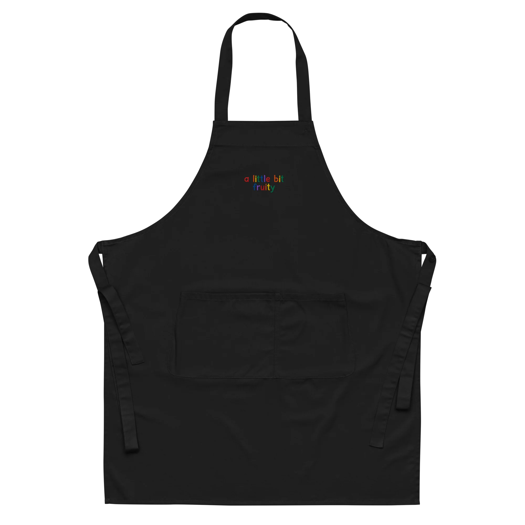 A Little Bit Fruity Pride Embroidered Organic Cotton Apron - Image 3