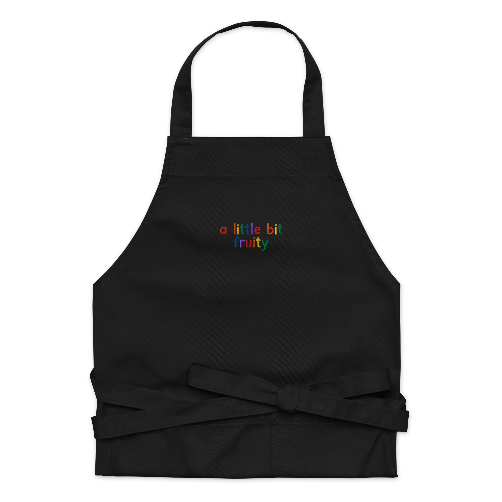 A Little Bit Fruity Pride Embroidered Organic Cotton Apron - Image 4