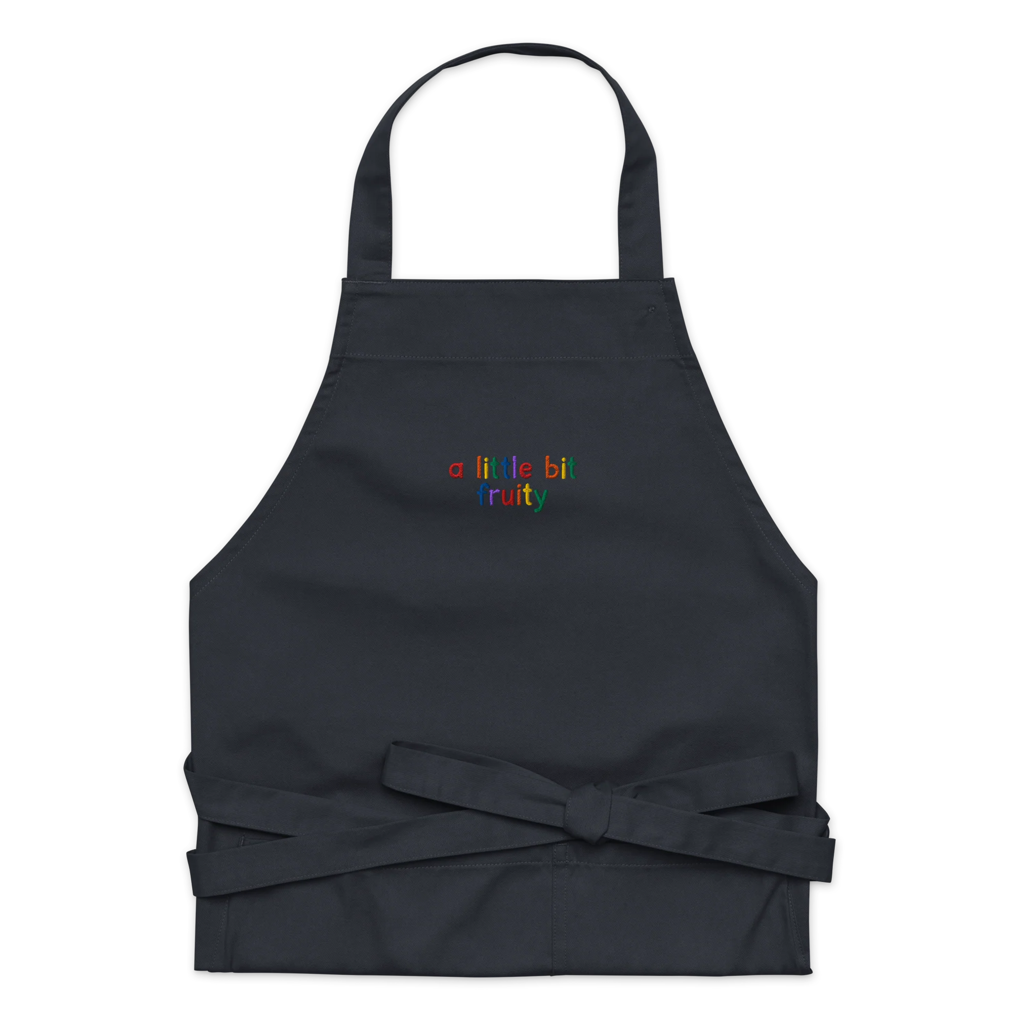 A Little Bit Fruity Pride Embroidered Organic Cotton Apron - Image 7