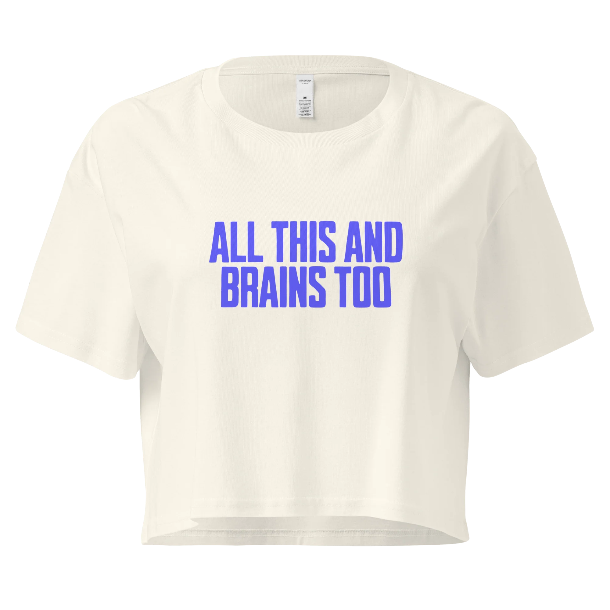 All This And Brains Too Crop Tee - Image 3