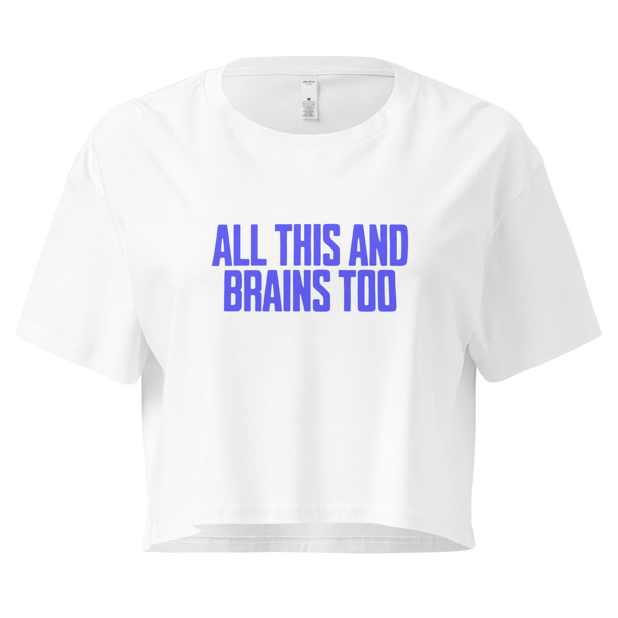 All This And Brains Too Crop Tee - Image 4