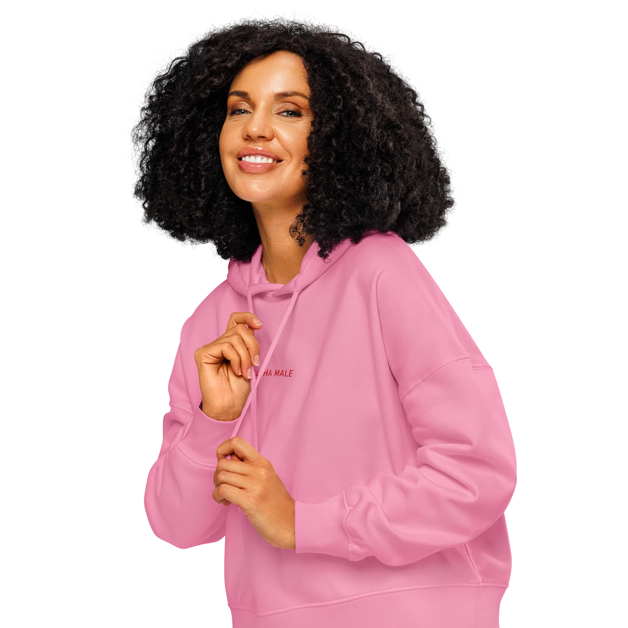 Alpha Male Feminist Embroidered Women’s Organic Hoodie - Image 2