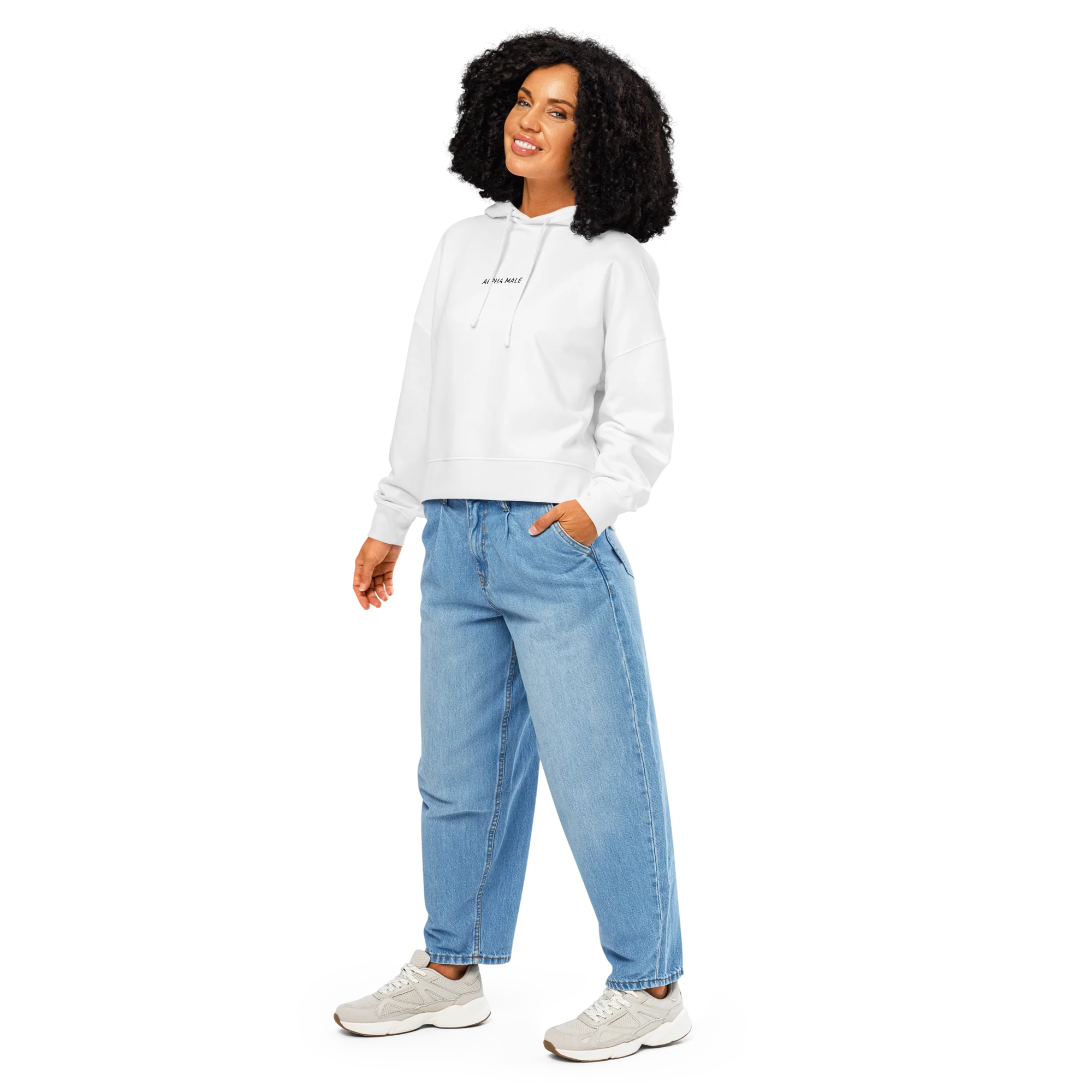 Alpha Male Feminist Embroidered Women’s Organic Hoodie - Image 6