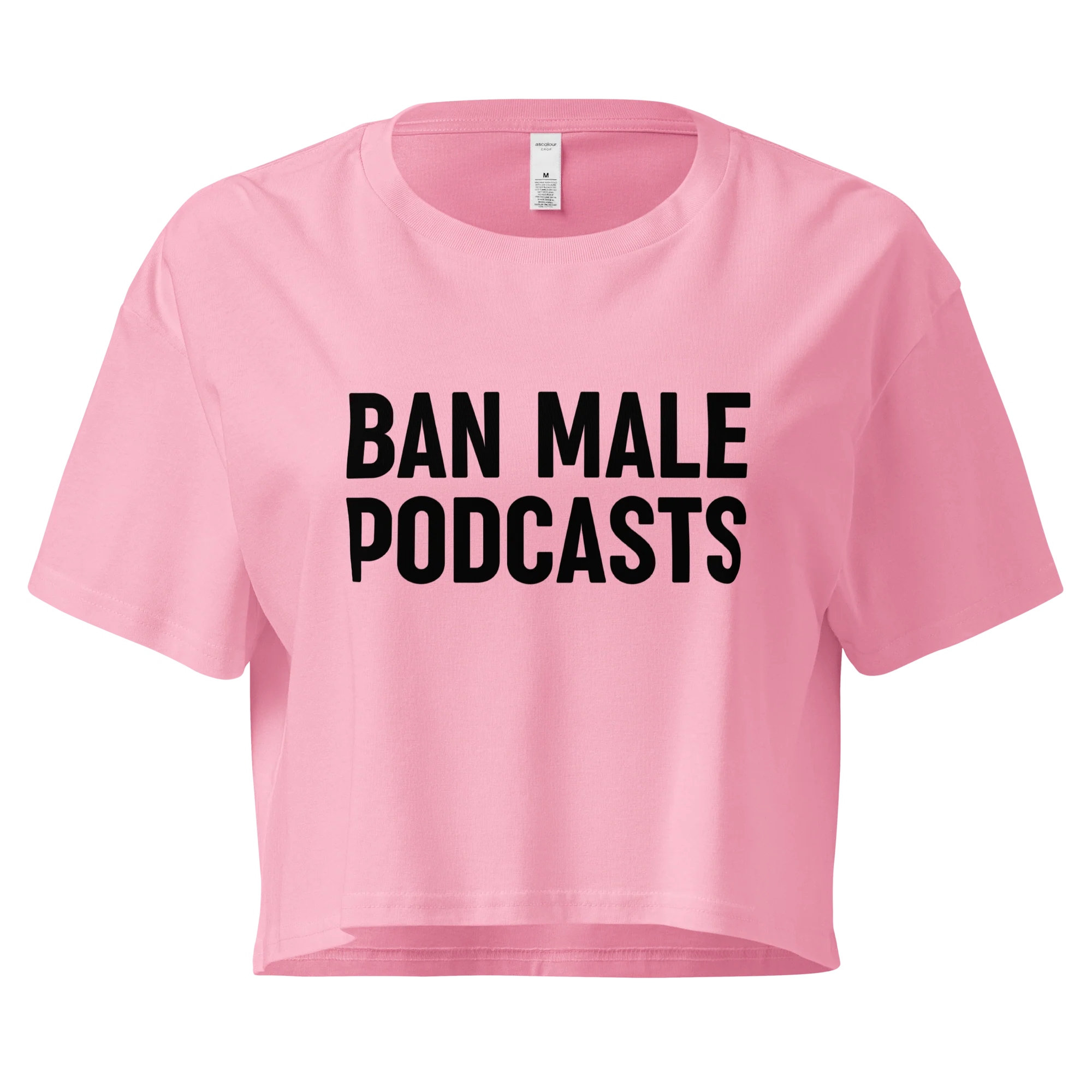 Ban Male Podcasts Crop Tee - Image 5
