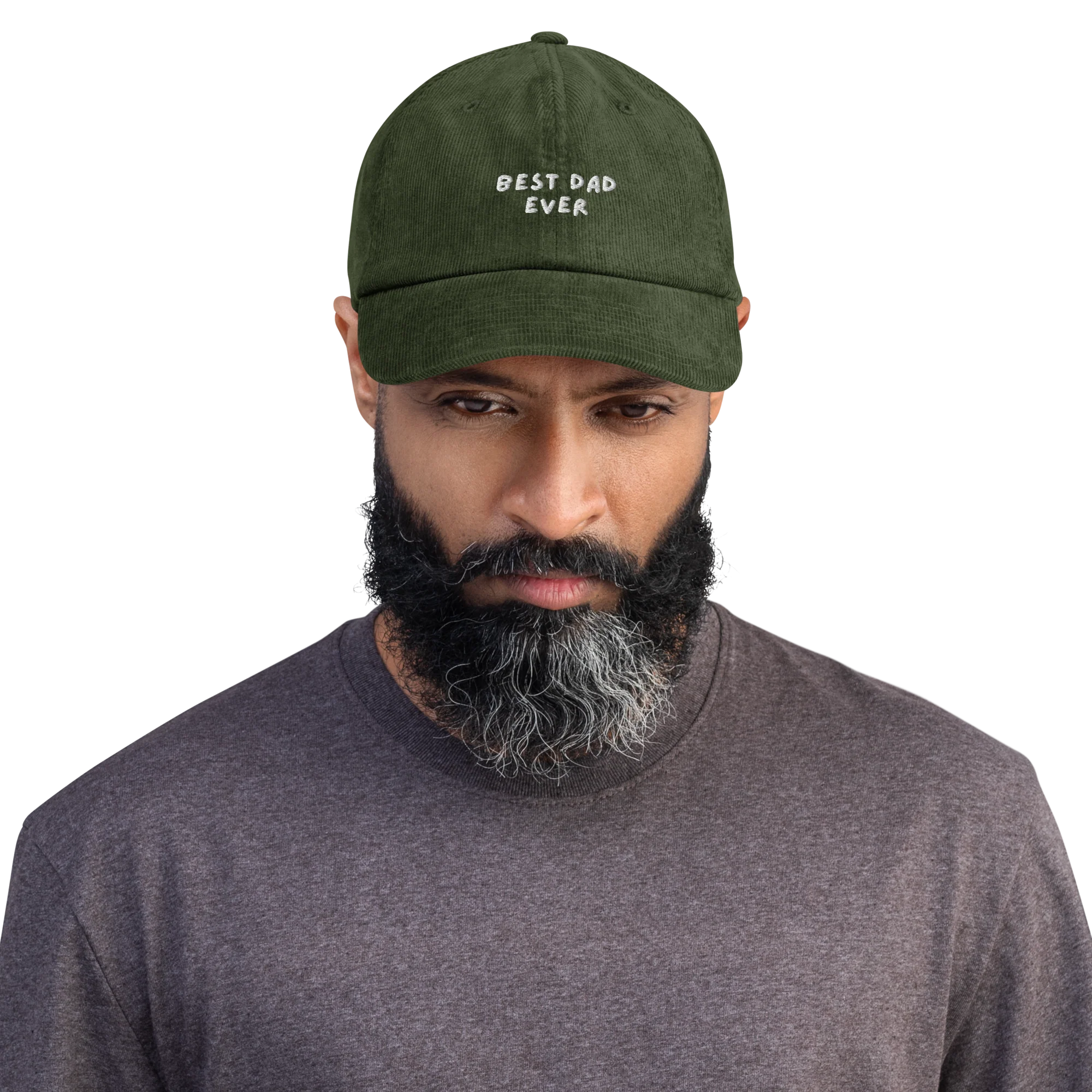Best Dad Ever Embroidered Corduroy Hat - Image 5