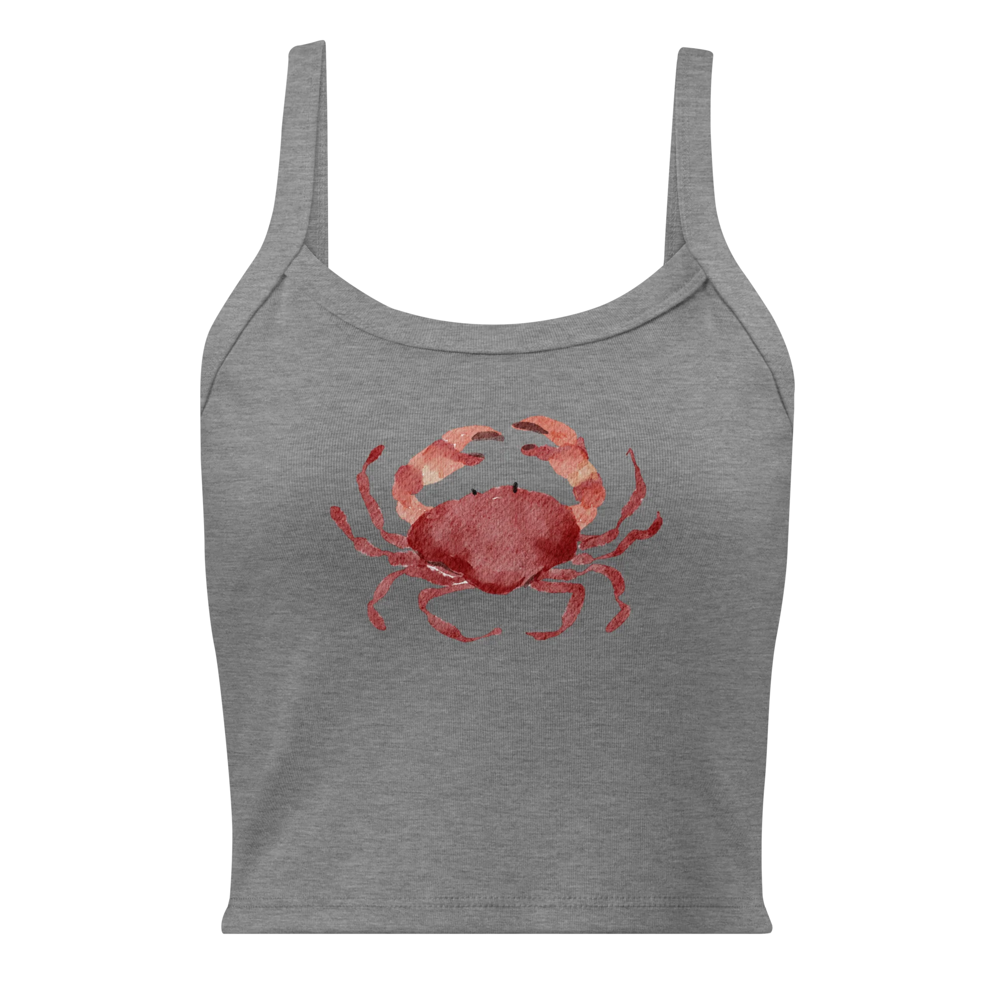 Crab Watercolor Rib Tank Top - Image 7