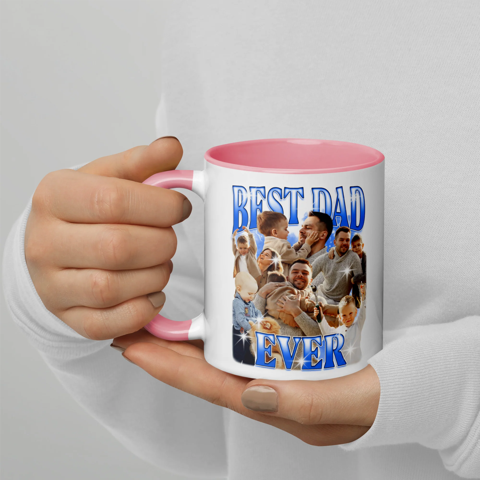CUSTOM Best Dad Ever Photo Bootleg Mug - Image 6