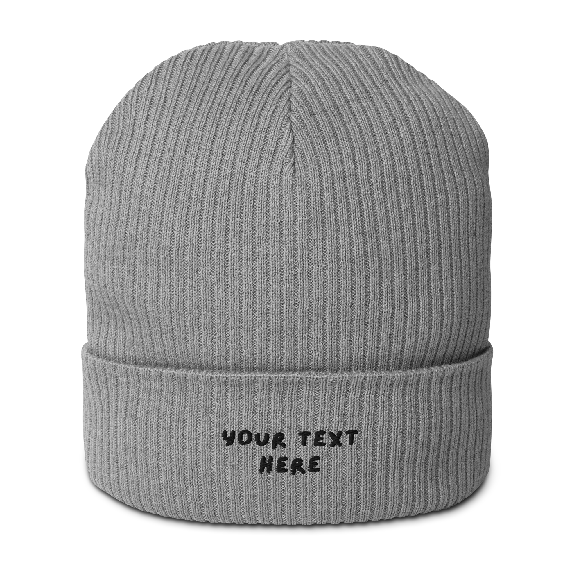 CUSTOM Text Playful Embroidered Organic Ribbed Beanie - Image 11