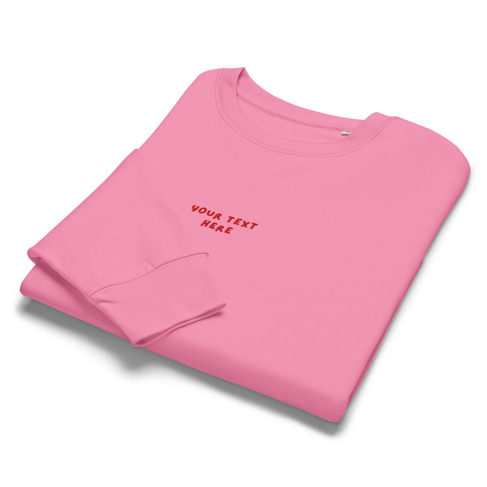 CUSTOM Your Text Playful Embroidered Women’s Organic Sweatshirt - Image 3