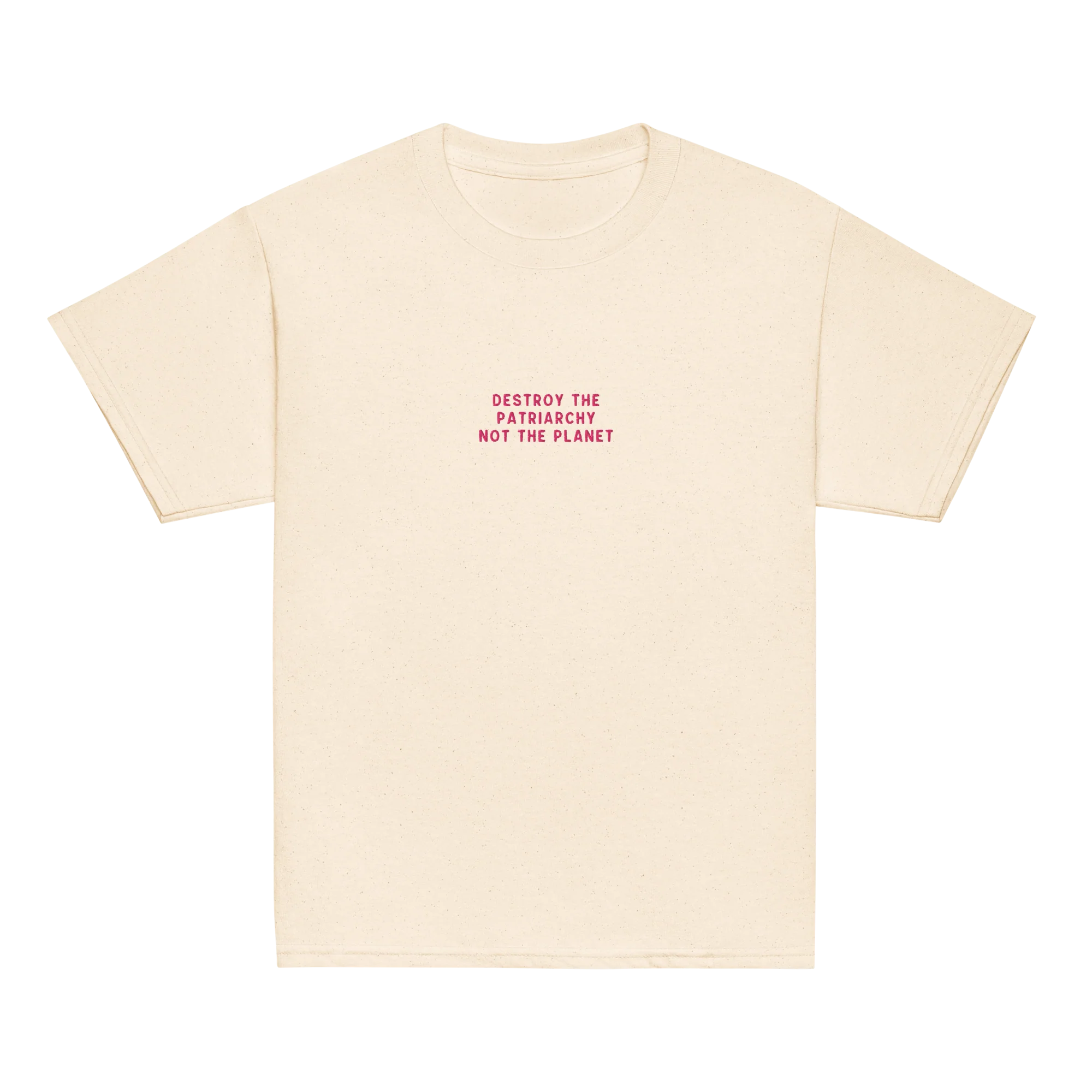 Destroy The Patriarchy Not The Planet Embroidered Baby Tee - Image 9