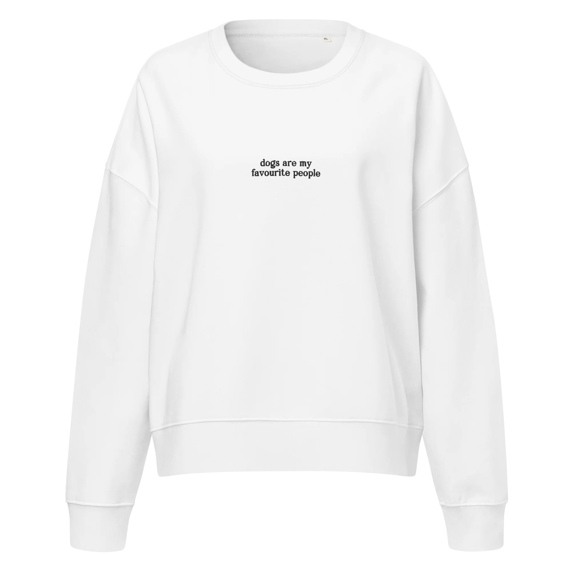 Dogs Are My Favourite People Embroidered Women’s Organic Sweatshirt - Image 4