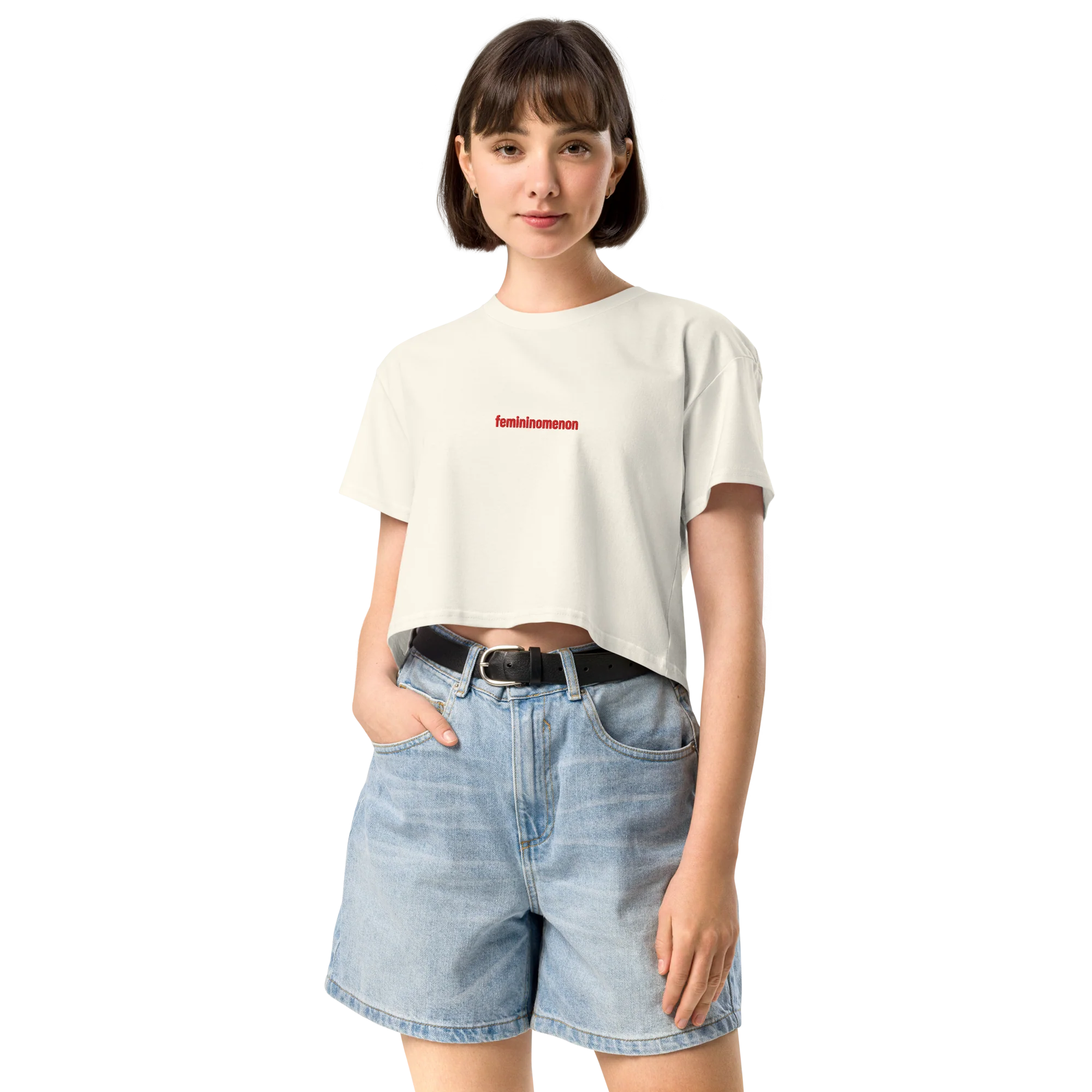 Femininomenon Embroidered Crop Tee - Image 2
