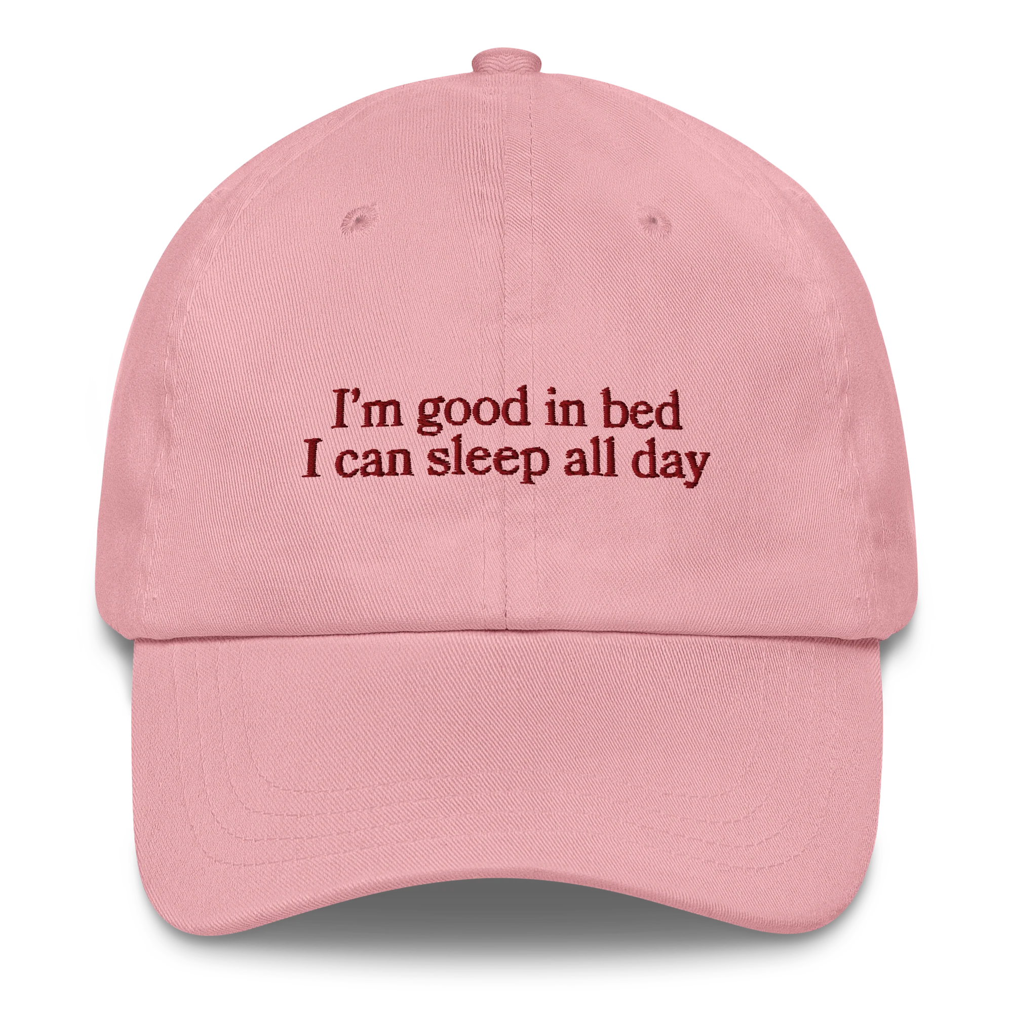 Good in Bed Sleep All Day Embroidered Cap