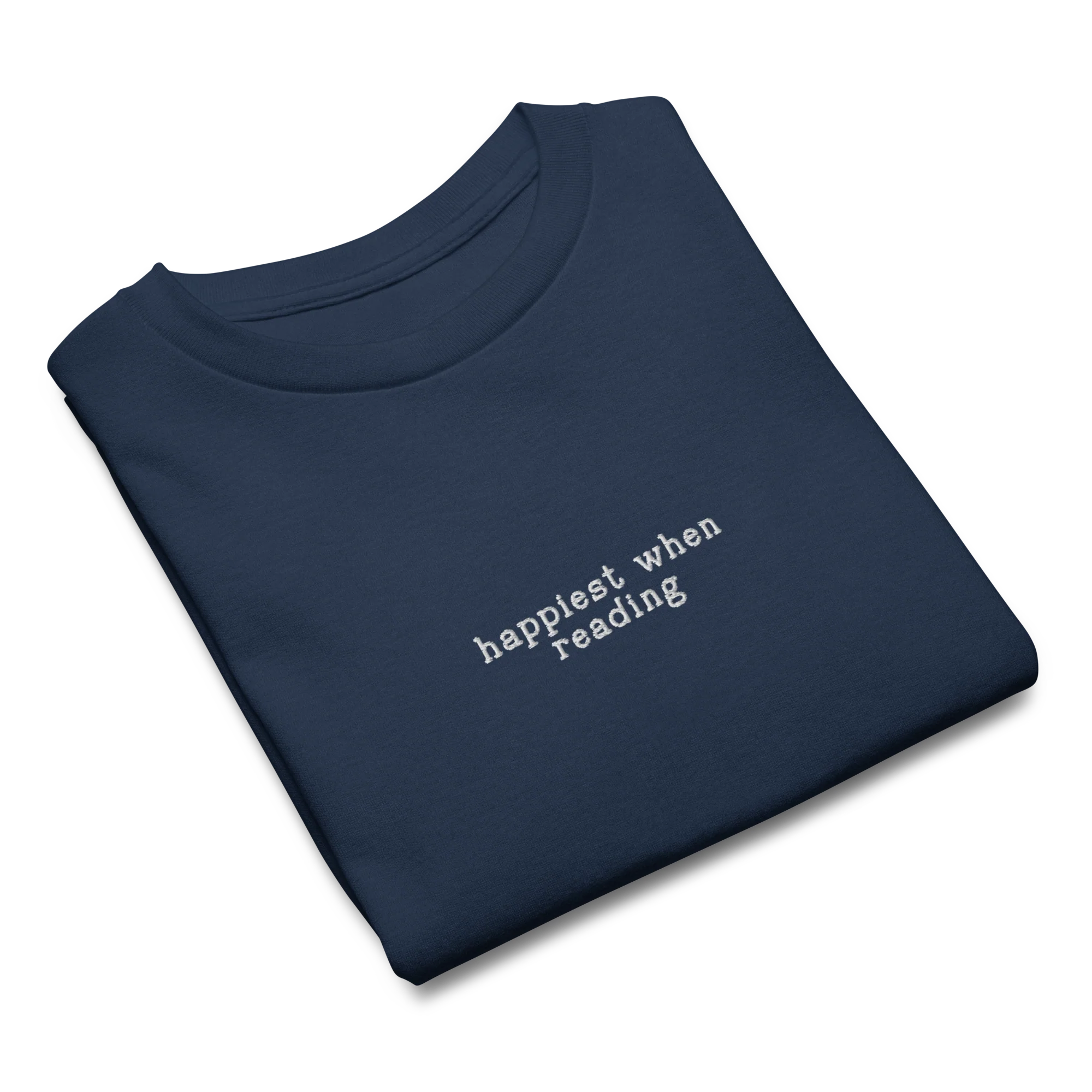 Happiest When Reading Embroidered Baby Tee - Image 3