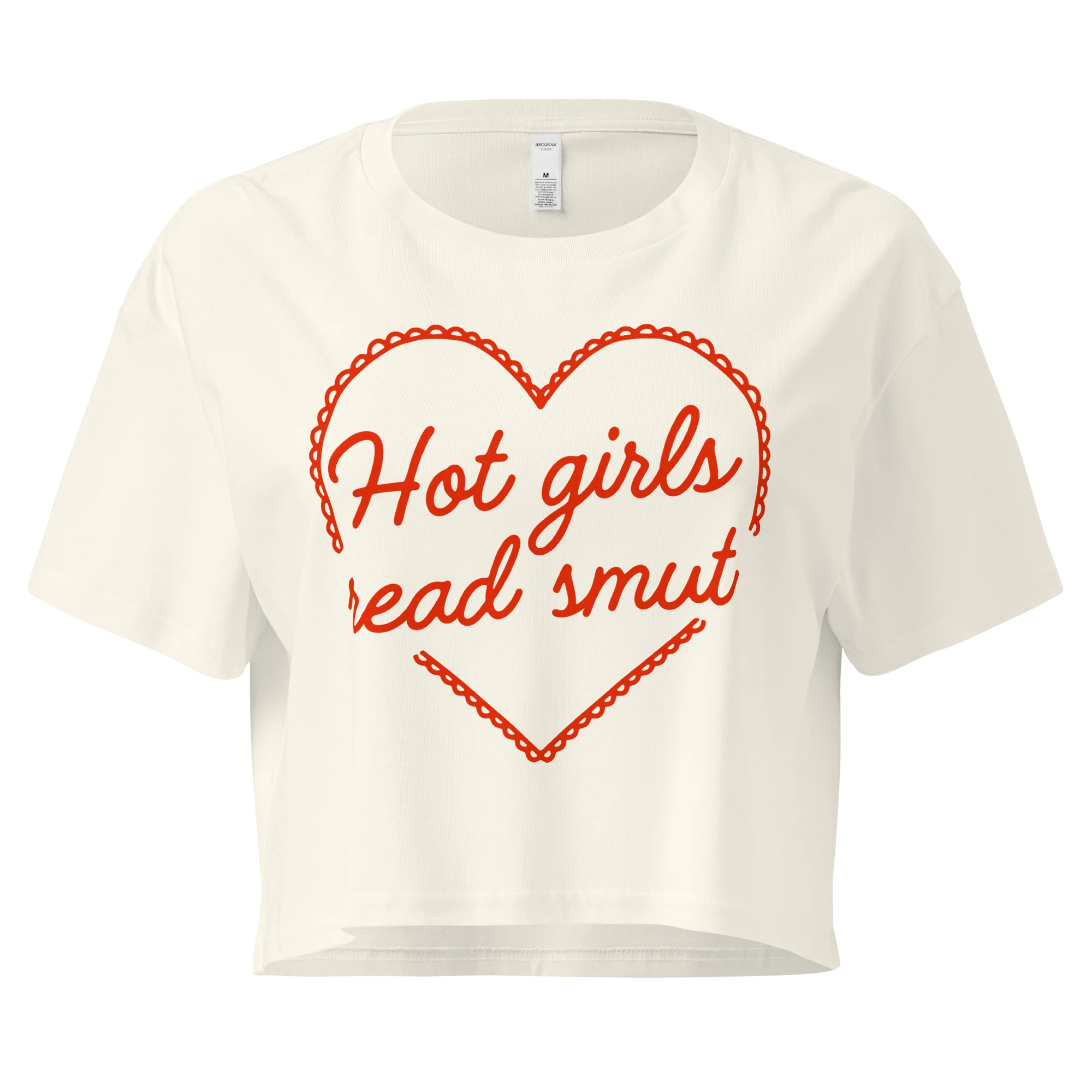 Hot Girls Read Smut Crop Tee - Image 3