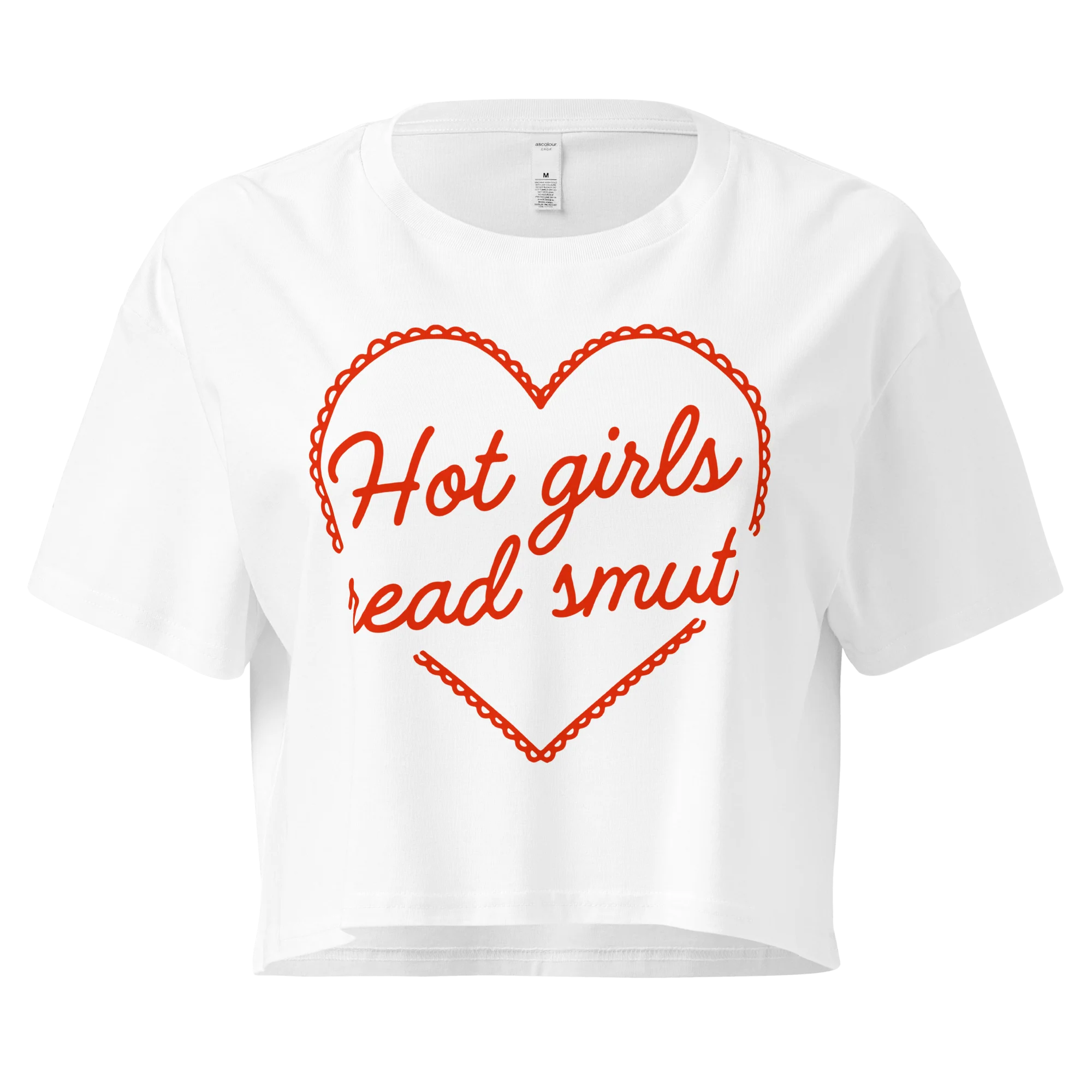 Hot Girls Read Smut Crop Tee - Image 4