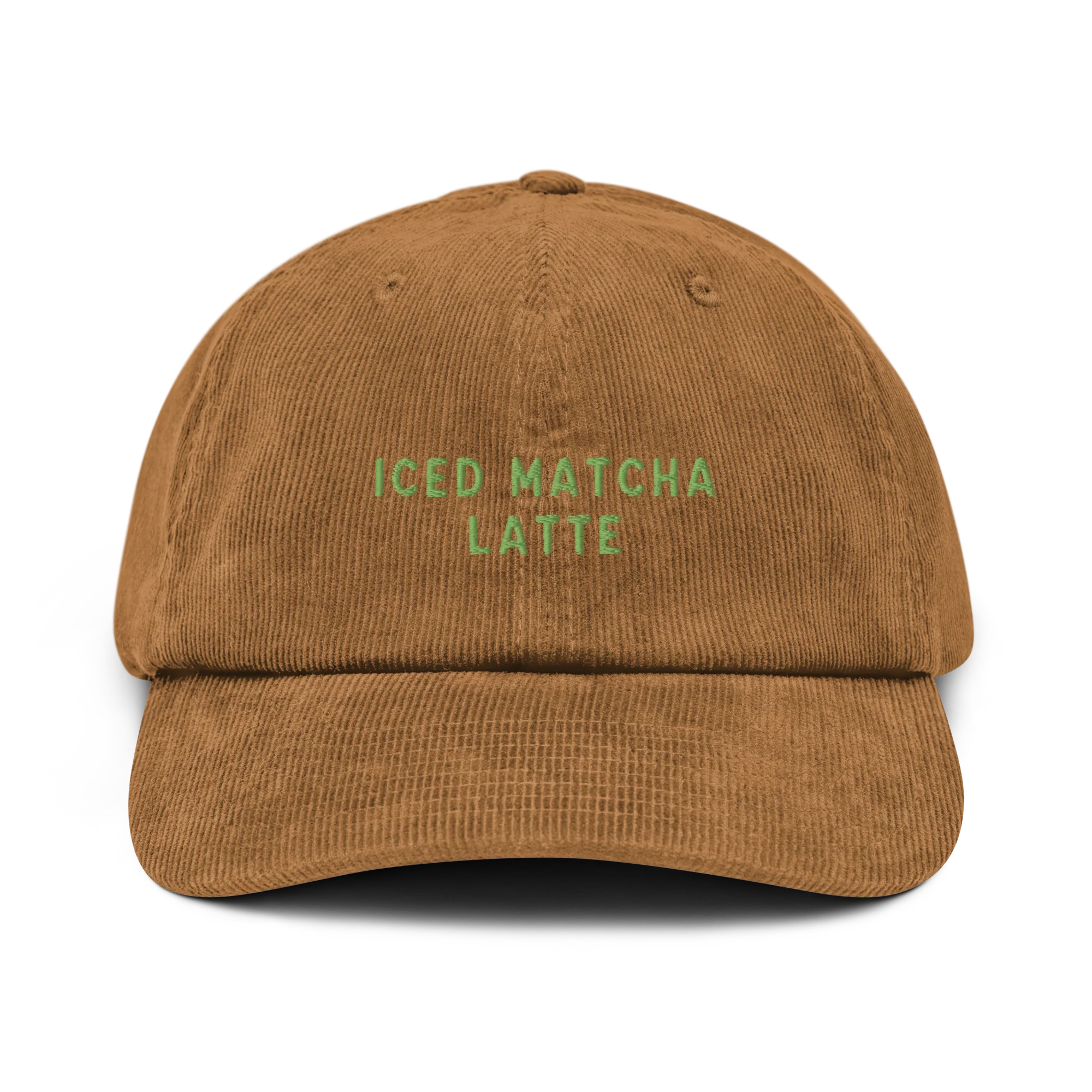 Iced Matcha Latte Embroidered Corduroy Cap - Image 8