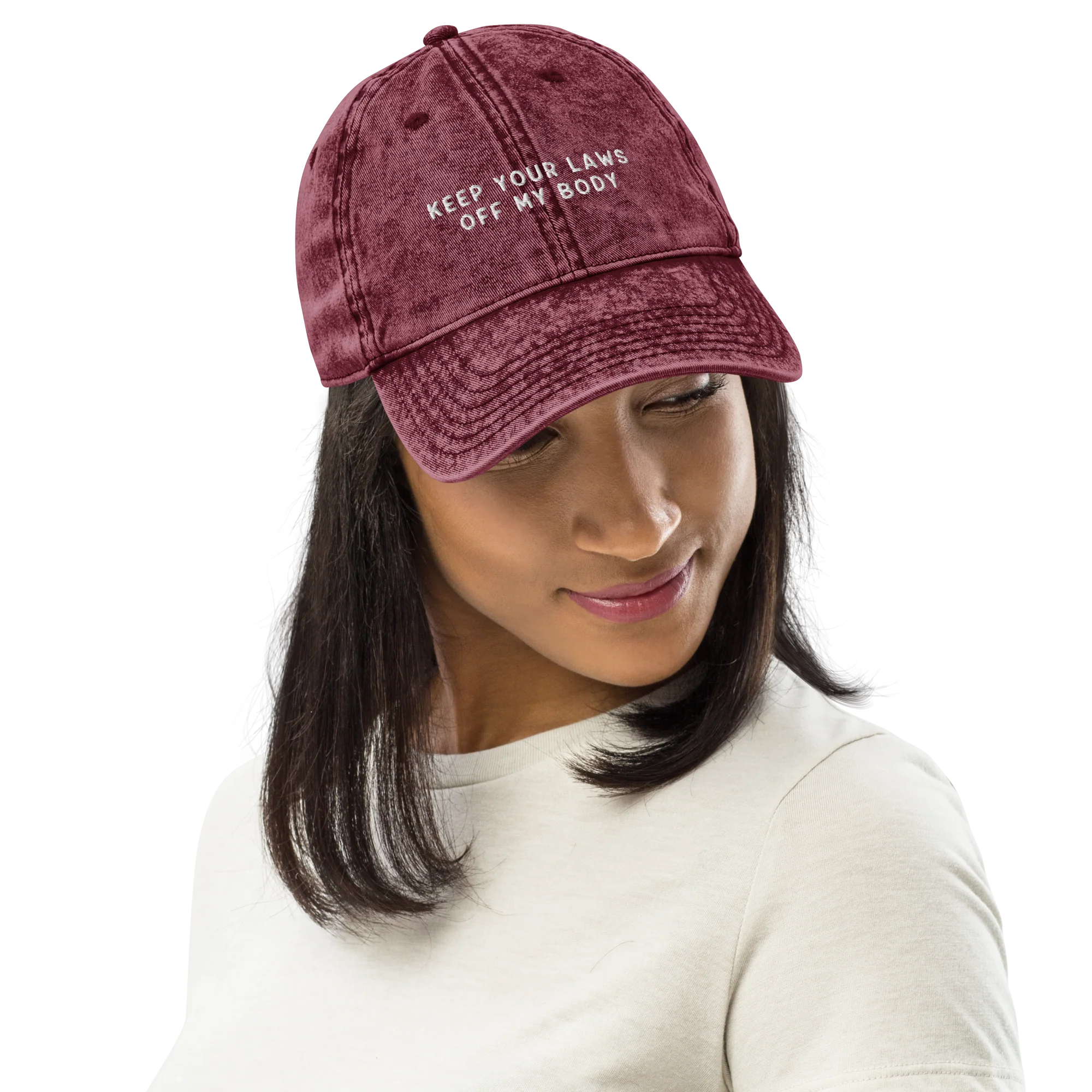 Keep Your Laws Off My Body Embroidered Vintage Cap - Image 6