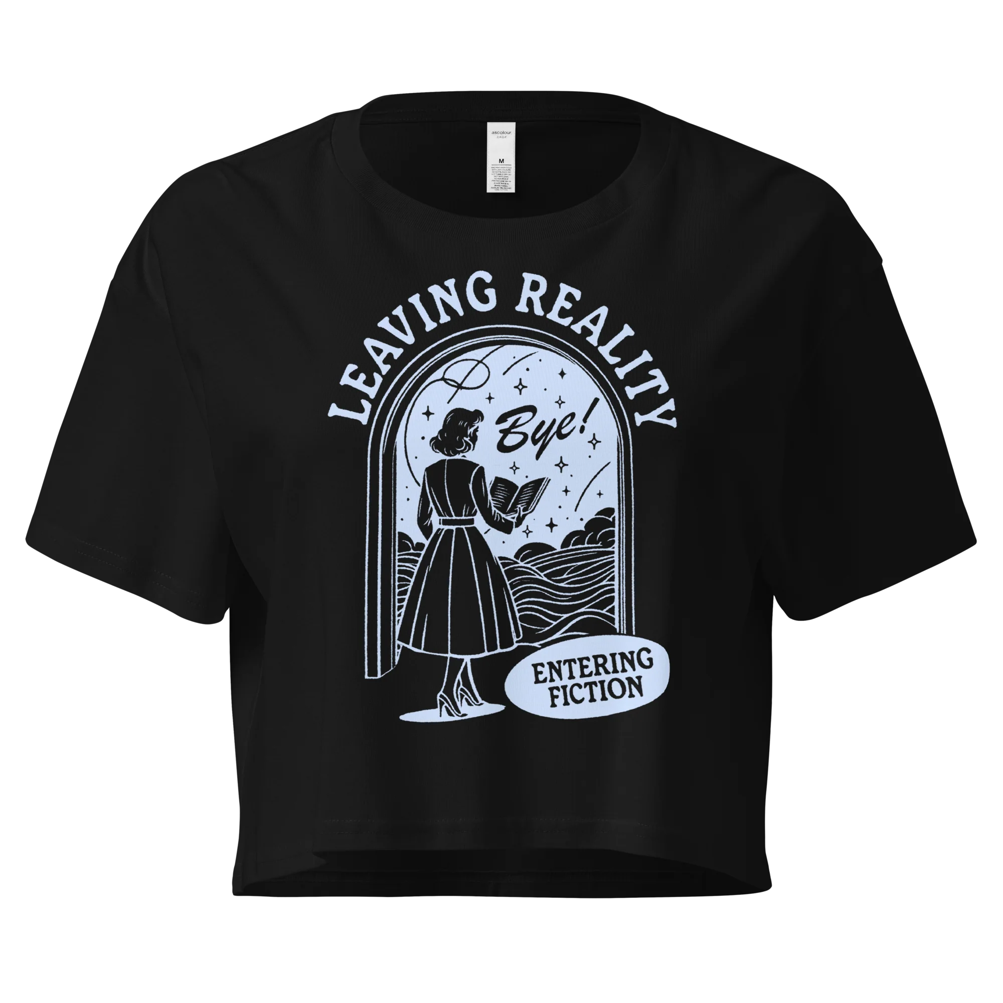Leaving Reality Entering Fiction Crop Tee - Image 6