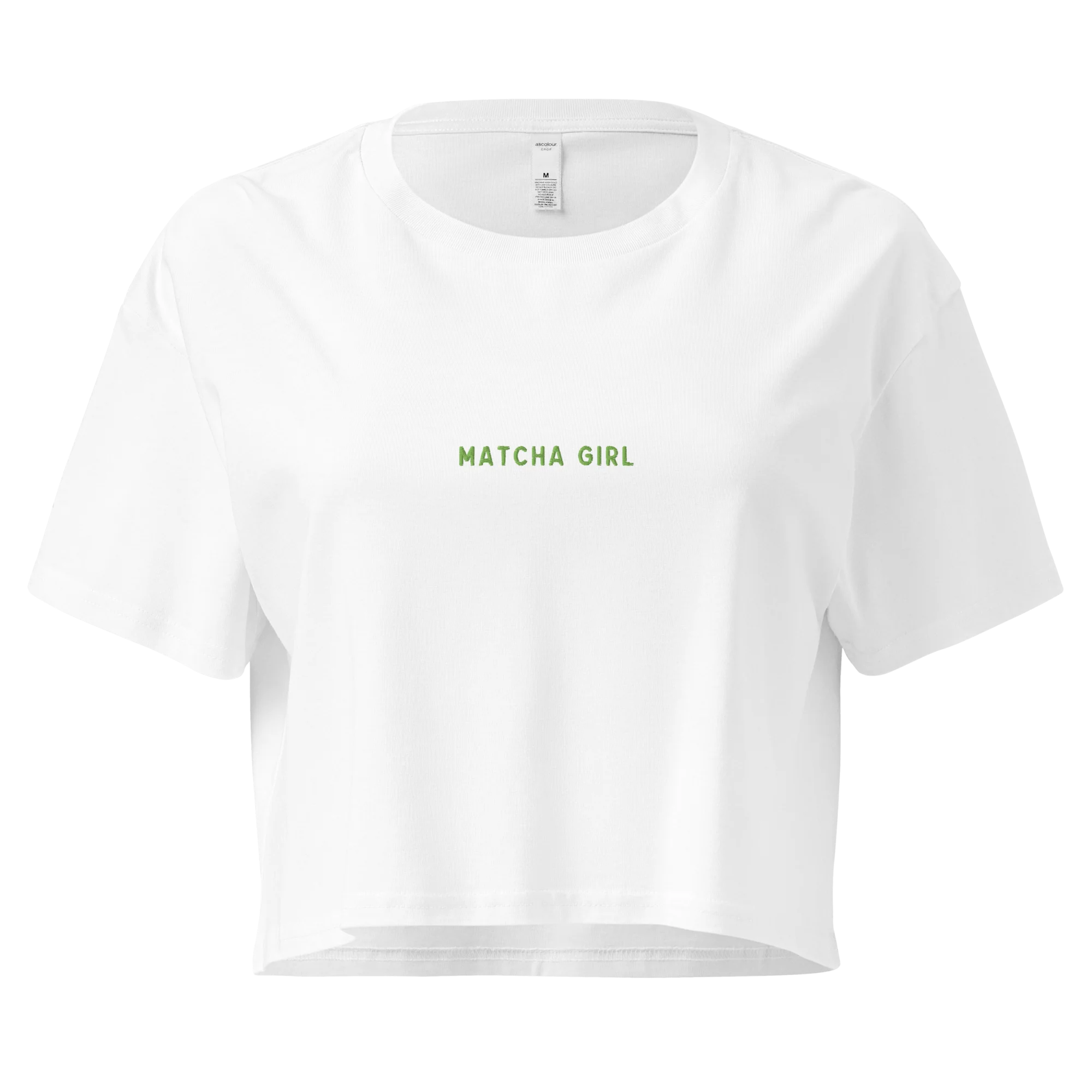 Matcha Girl Embroidered Crop Tee - Image 3