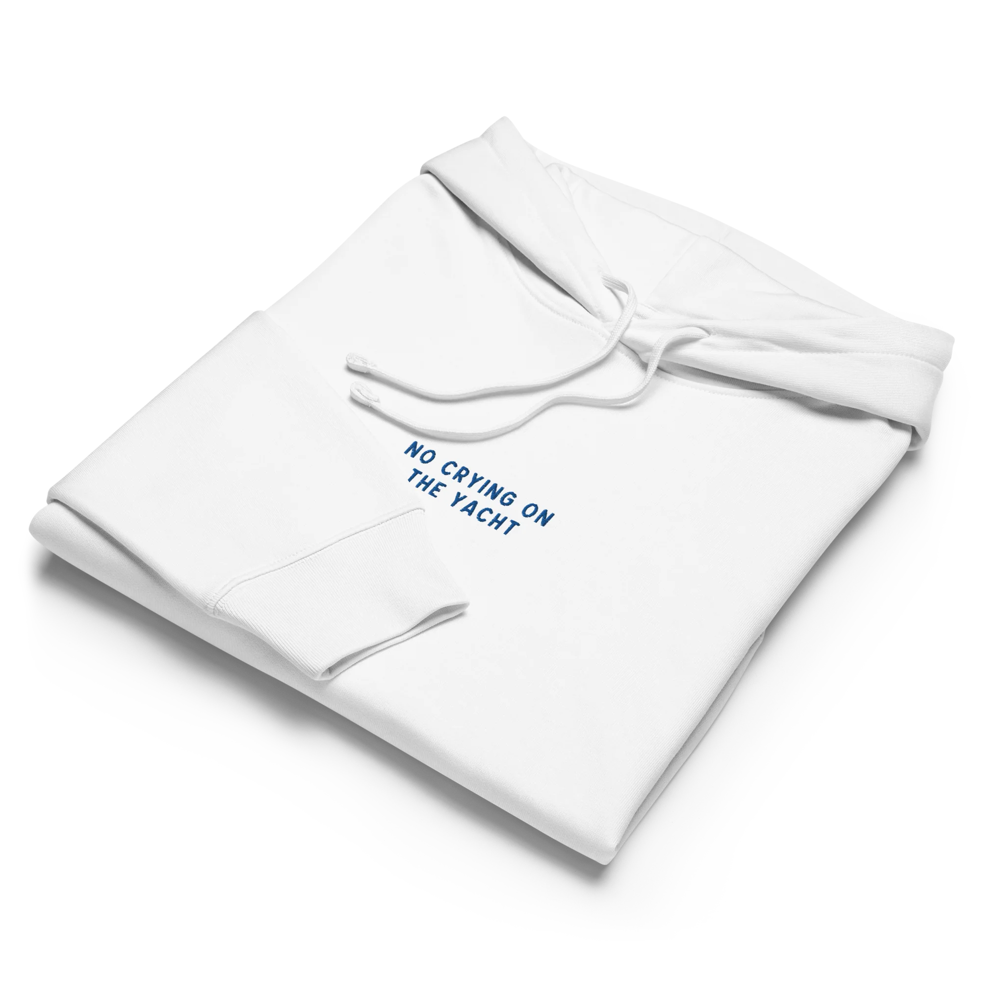 No Crying on the Yacht Embroidered Women’s Organic Hoodie - Image 3