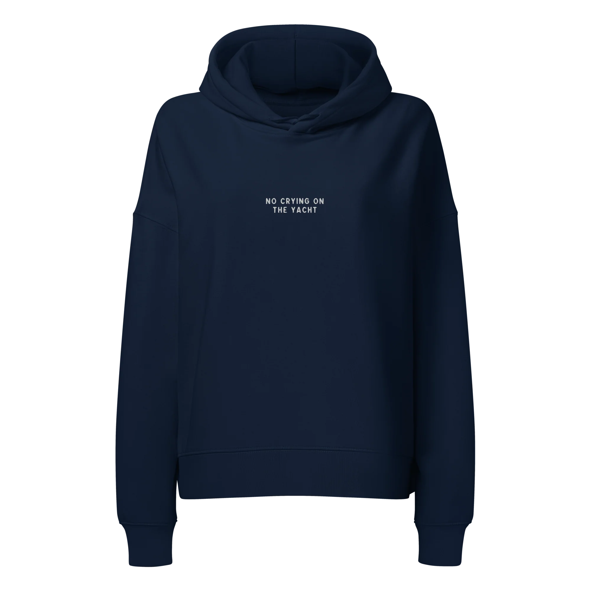 No Crying on the Yacht Embroidered Women’s Organic Hoodie - Image 5