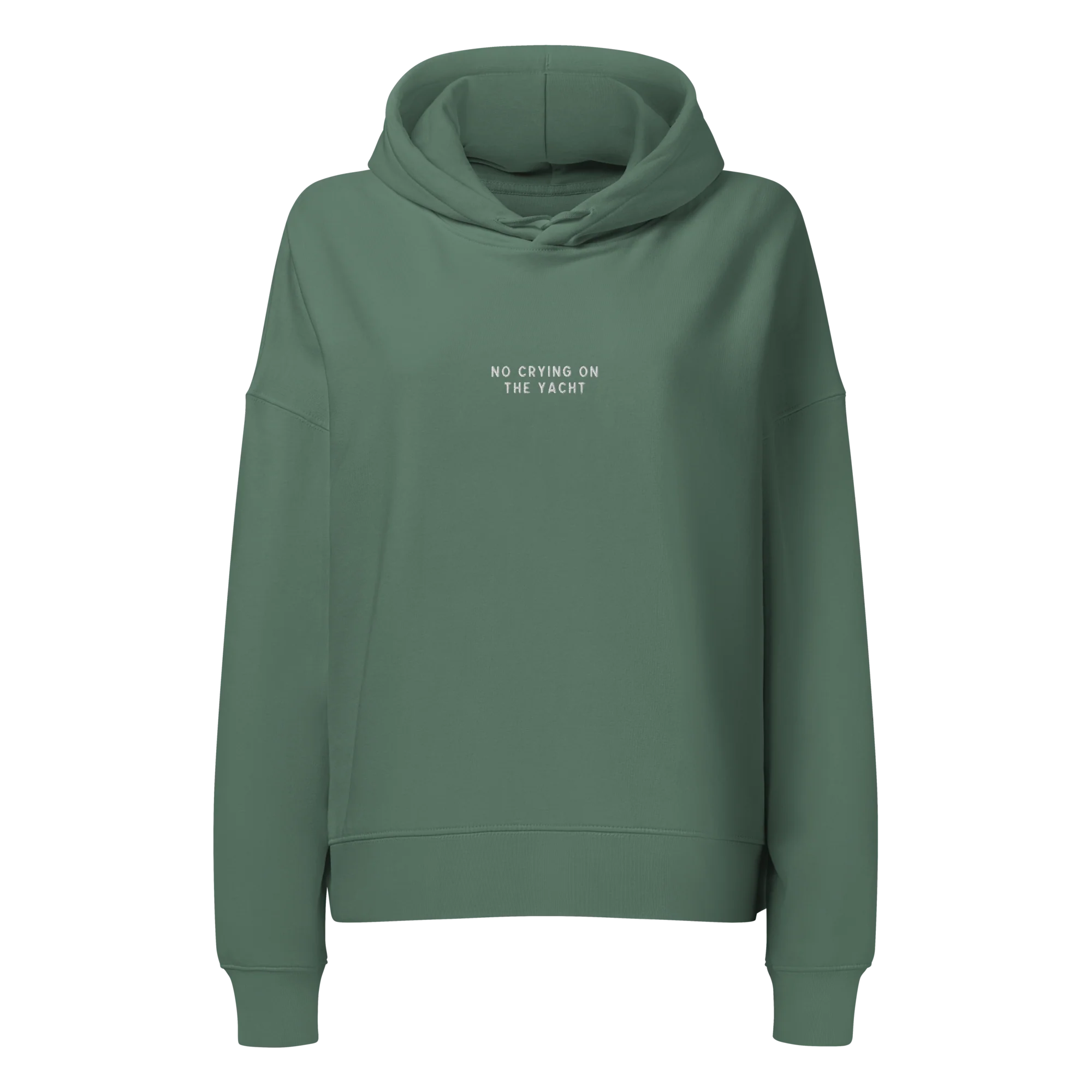 No Crying on the Yacht Embroidered Women’s Organic Hoodie - Image 9