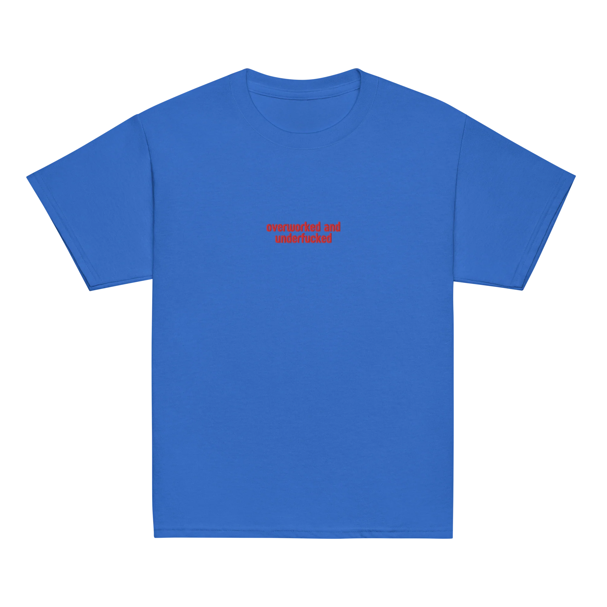 Overworked and Underfucked Embroidered Baby Tee - Image 10