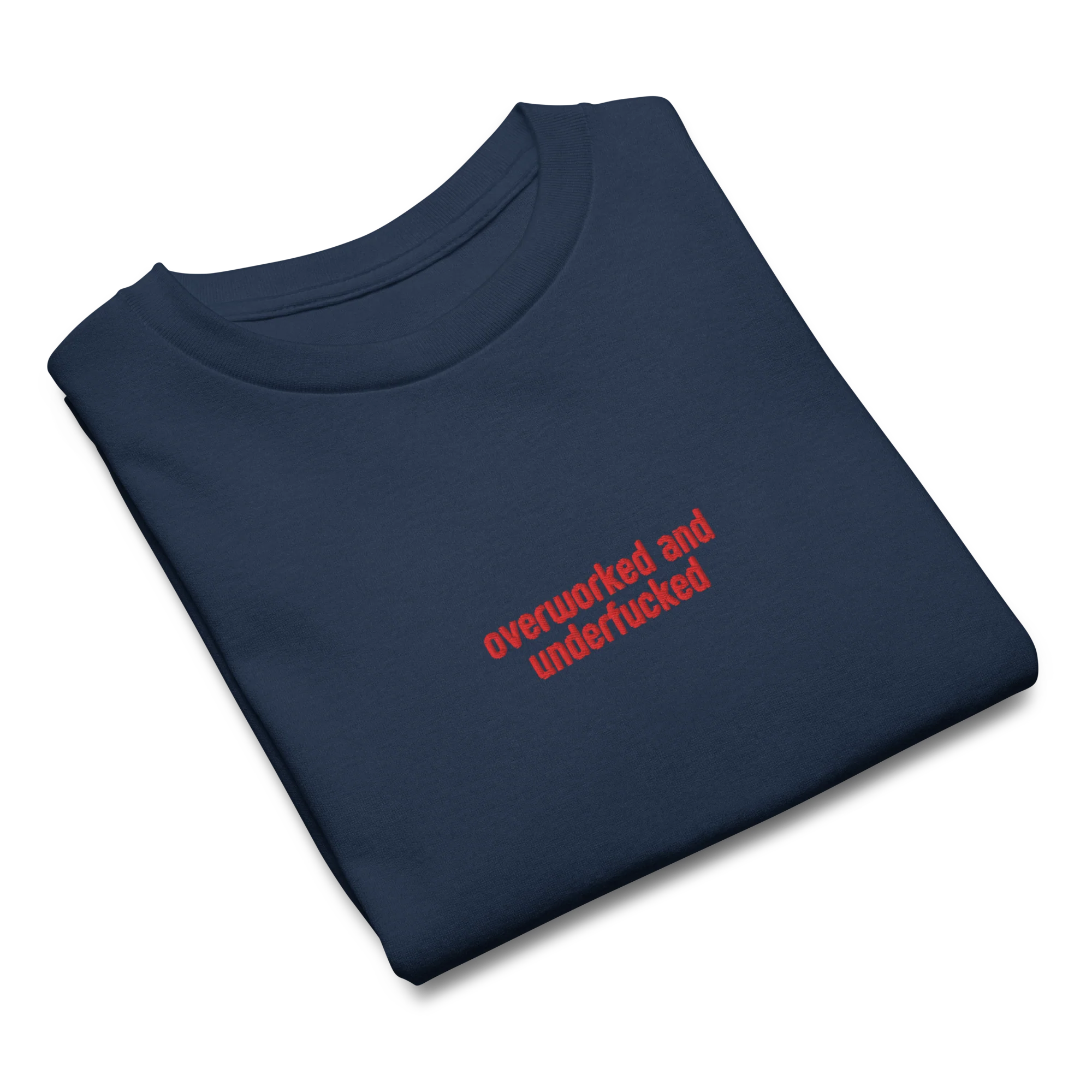 Overworked and Underfucked Embroidered Baby Tee - Image 9