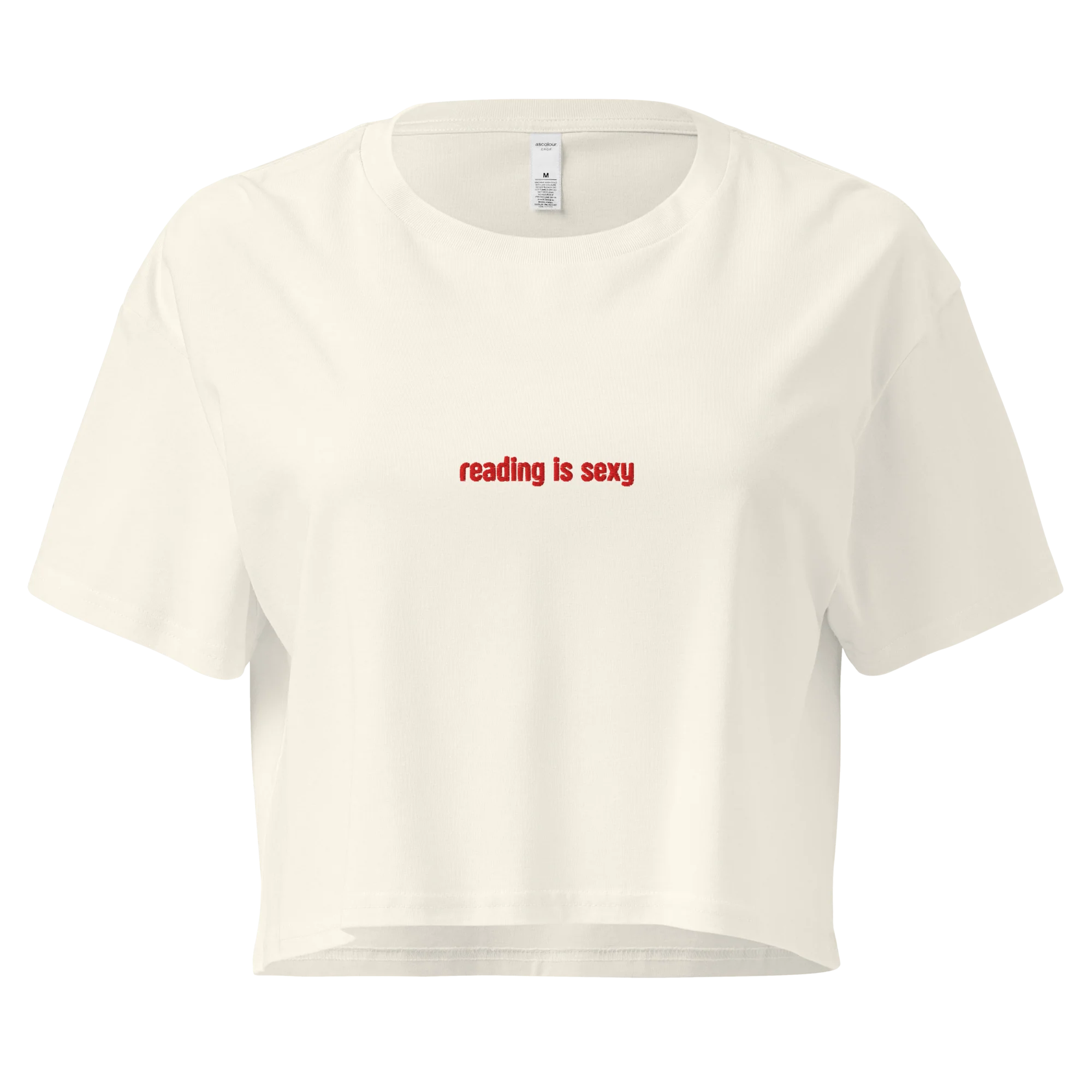 Reading is Sexy Embroidered Crop Tee - Image 3