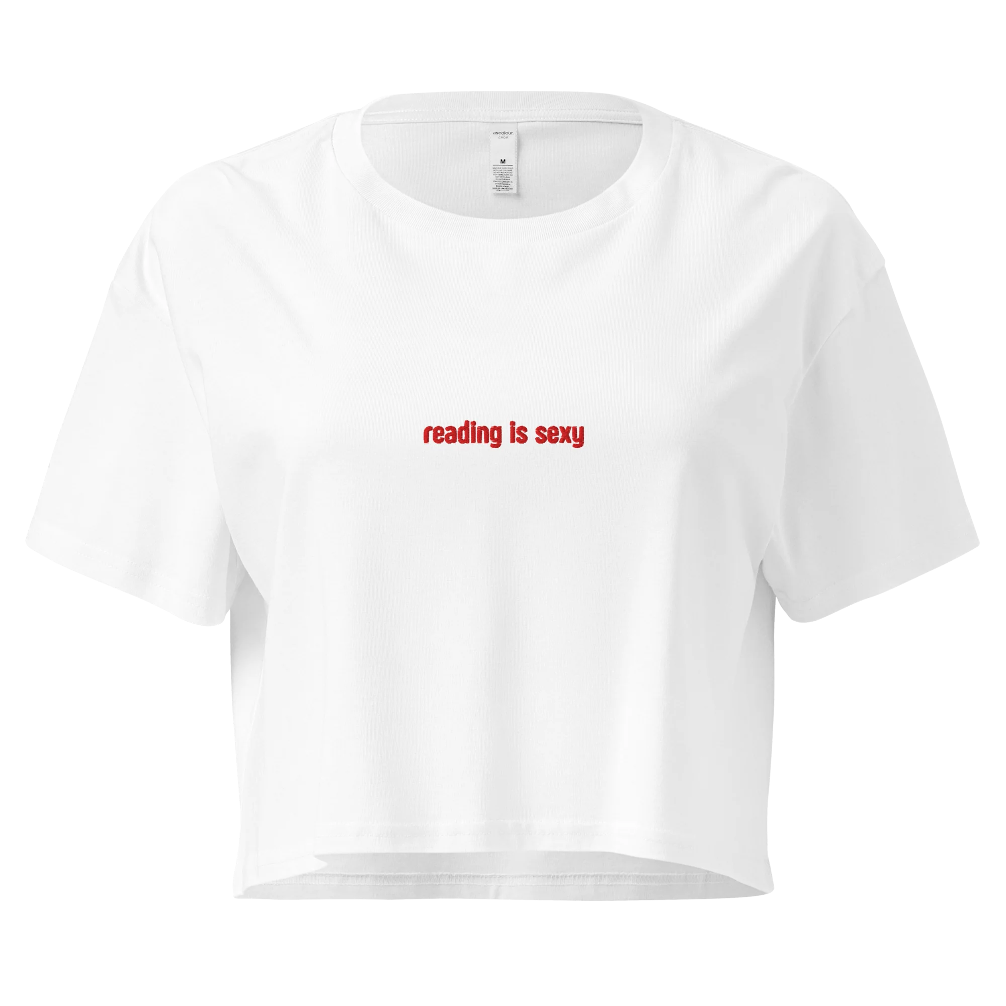 Reading is Sexy Embroidered Crop Tee - Image 4
