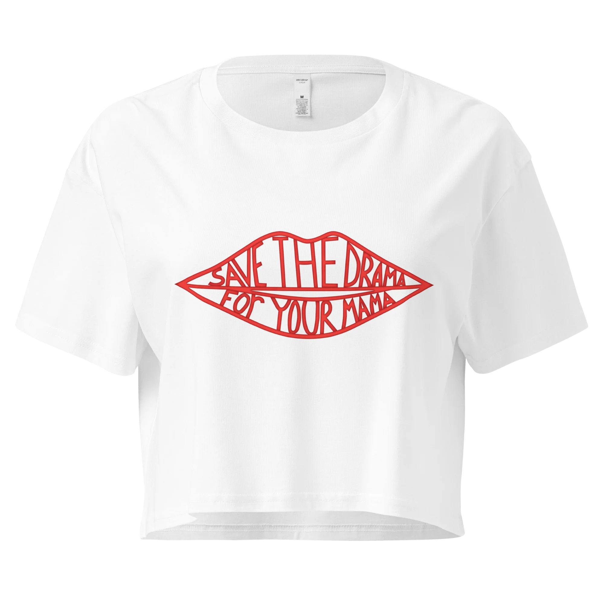 Save the Drama for your Mama Friends Crop Tee - Image 7