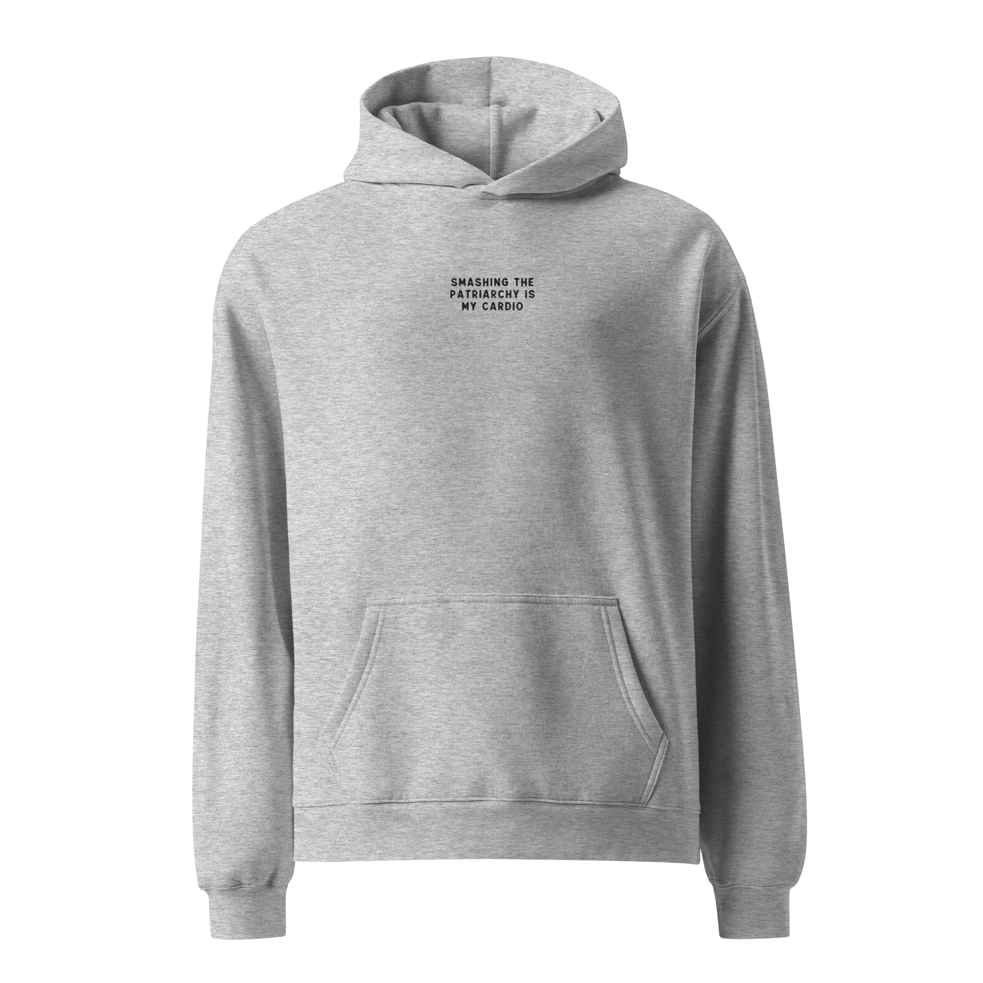 Smashing Patriarchy Cardio Embroidered Premium Oversized Hoodie - Image 11