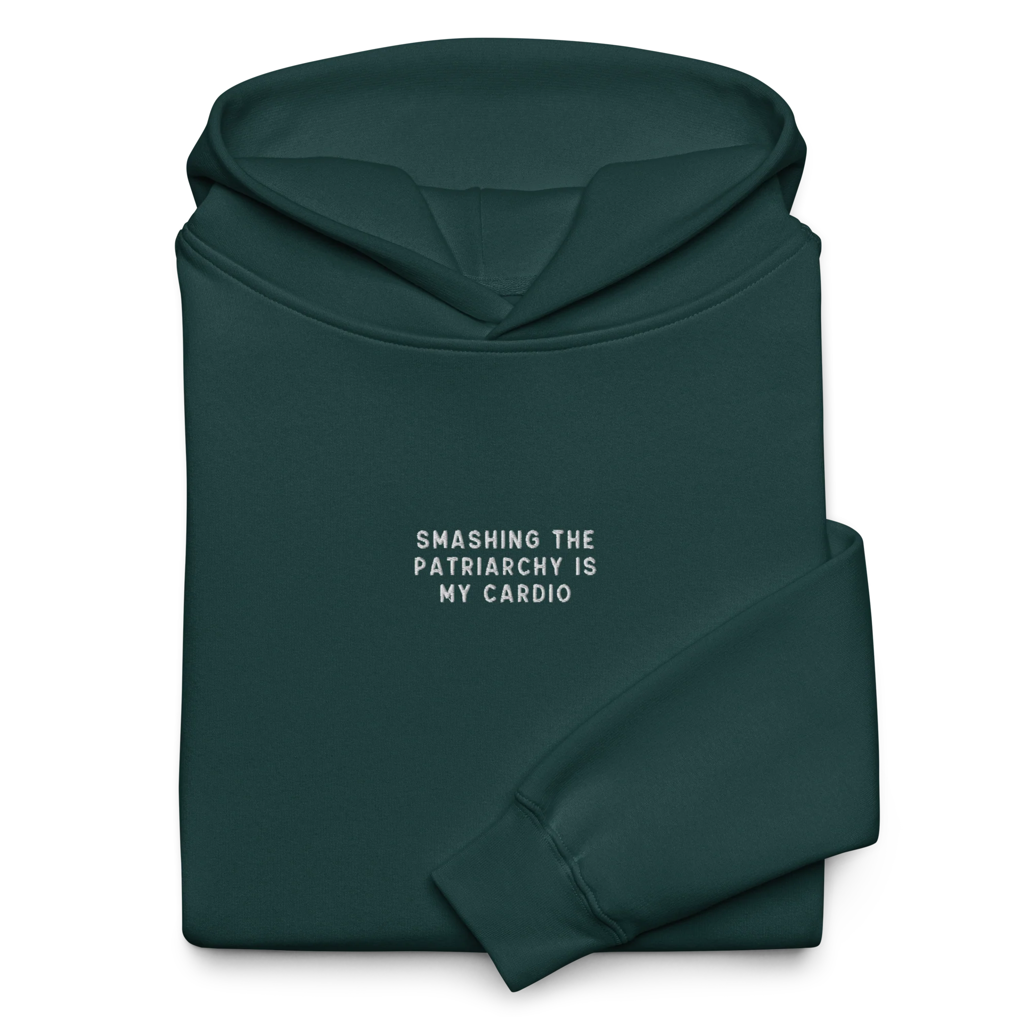 Smashing Patriarchy Cardio Embroidered Premium Oversized Hoodie - Image 3