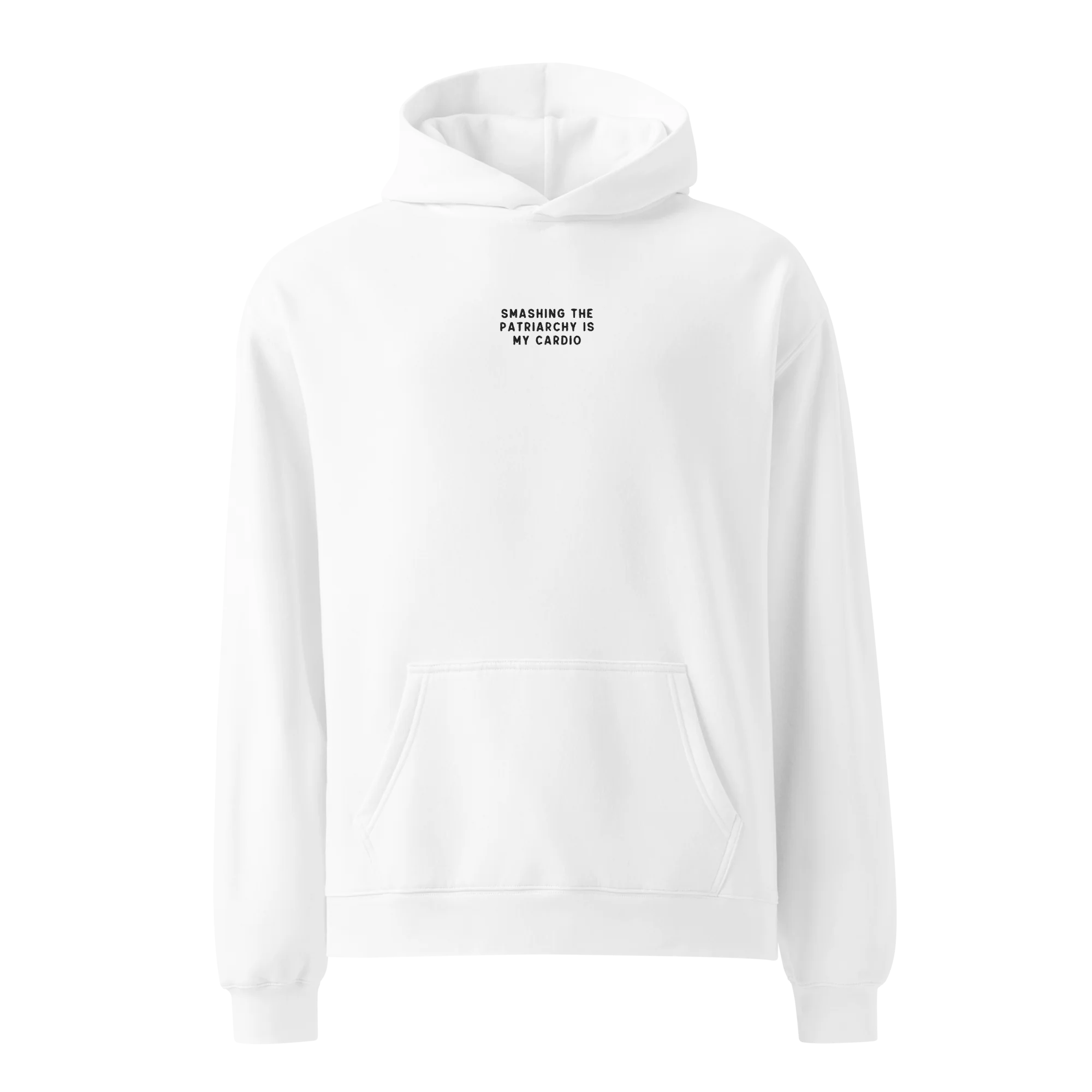 Smashing Patriarchy Cardio Embroidered Premium Oversized Hoodie - Image 4
