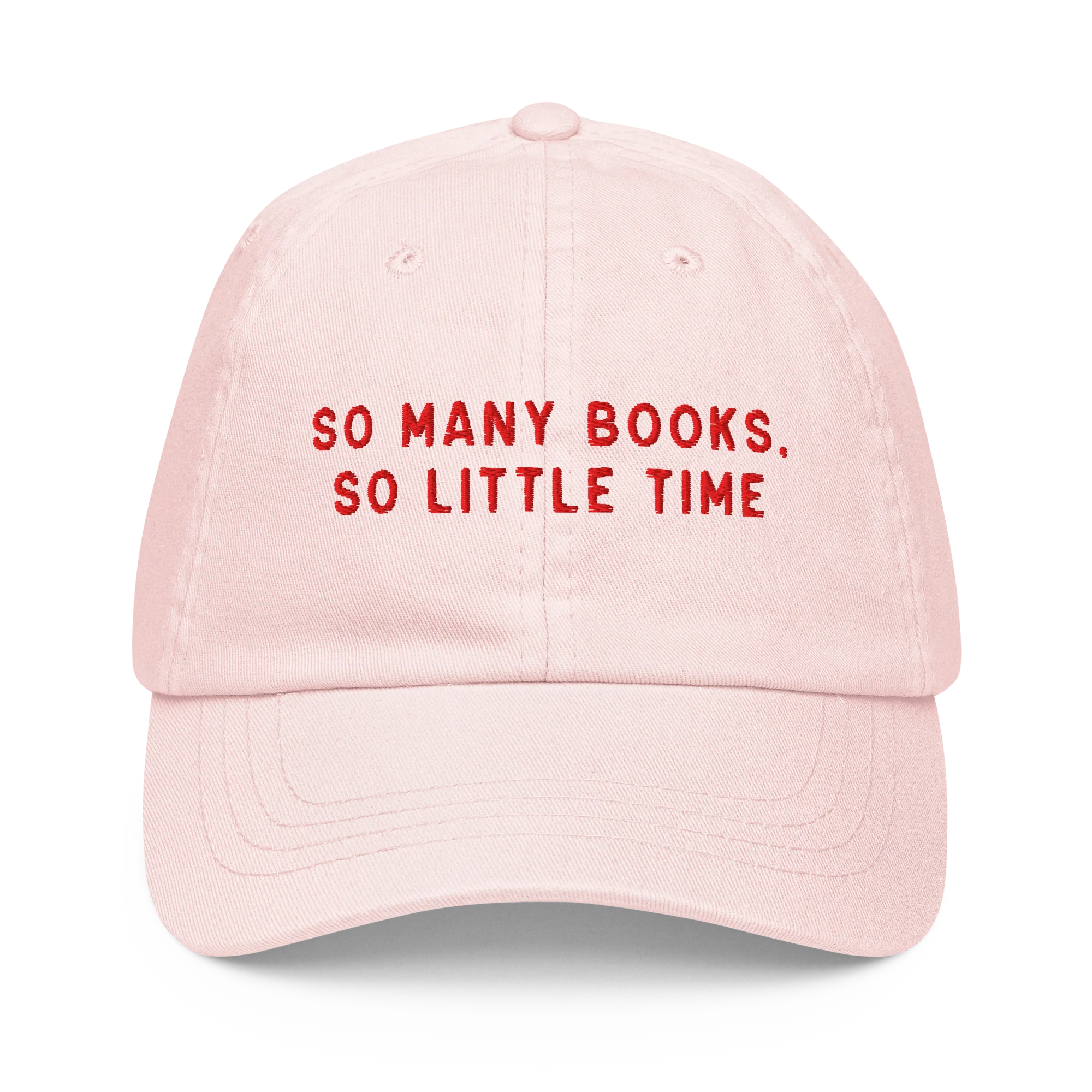 So Many Books, So Little Time Embroidered Pastel Baseball Cap - Image 3