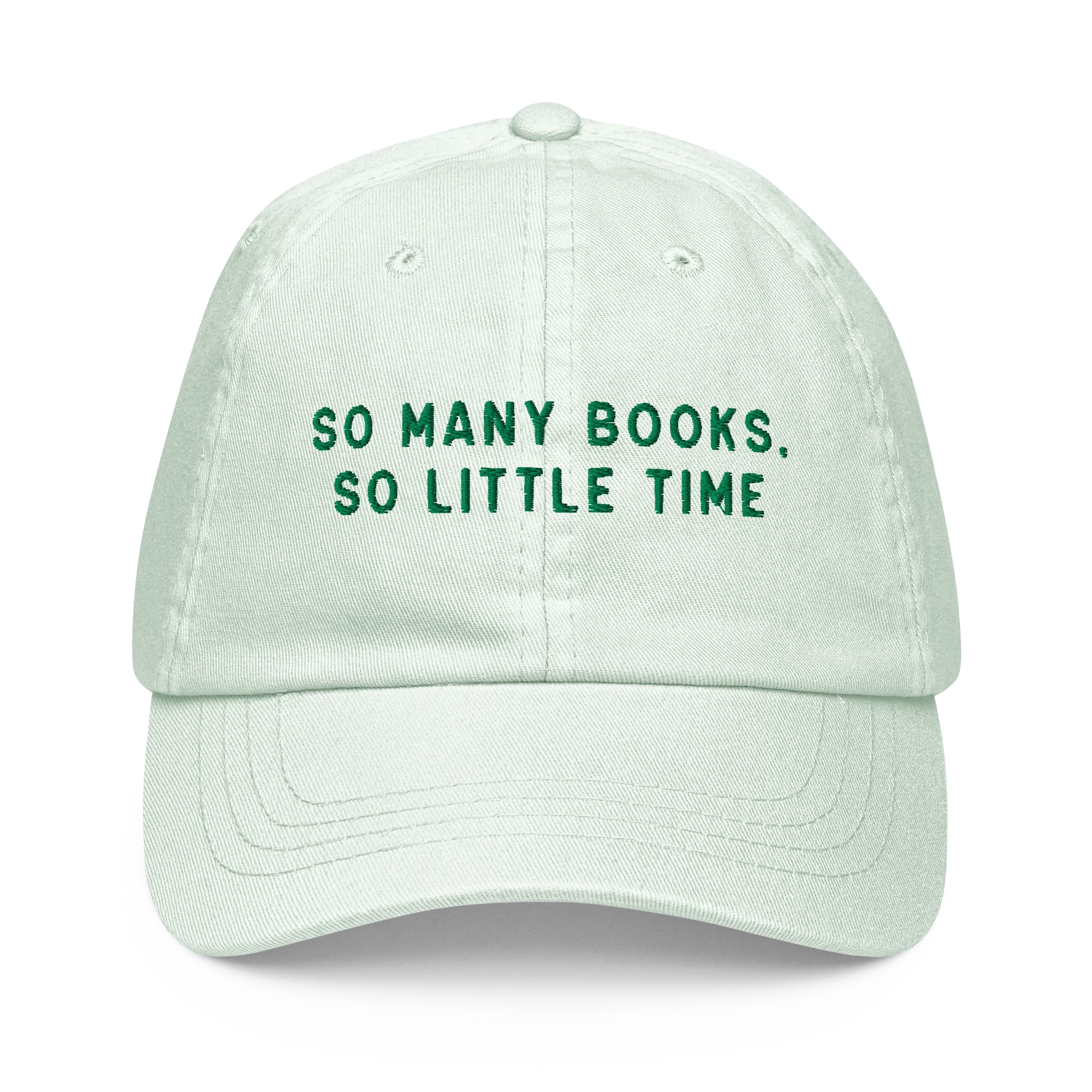 So Many Books, So Little Time Embroidered Pastel Baseball Cap - Image 4