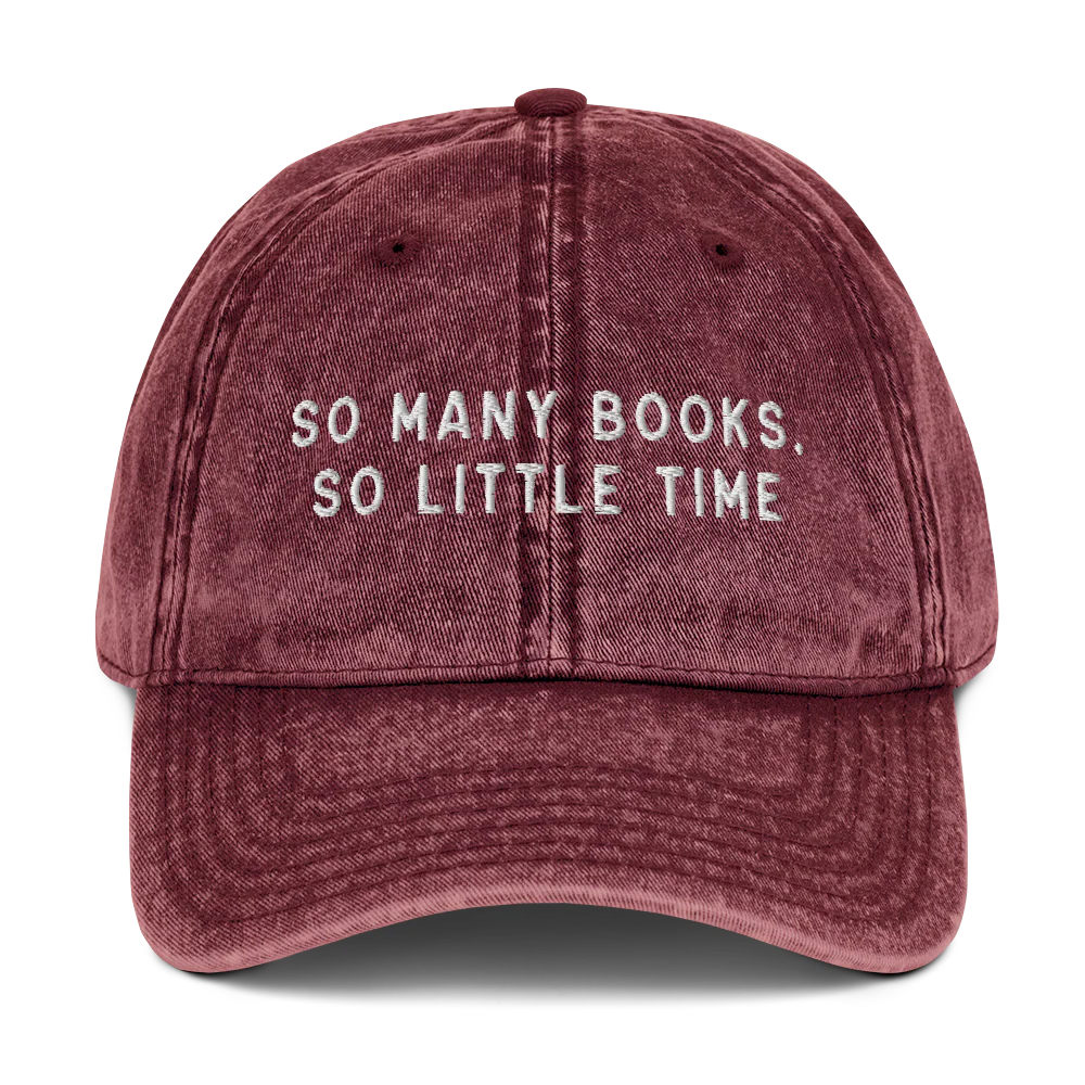 So Many Books, So Little Time Embroidered Vintage Cap - Image 7
