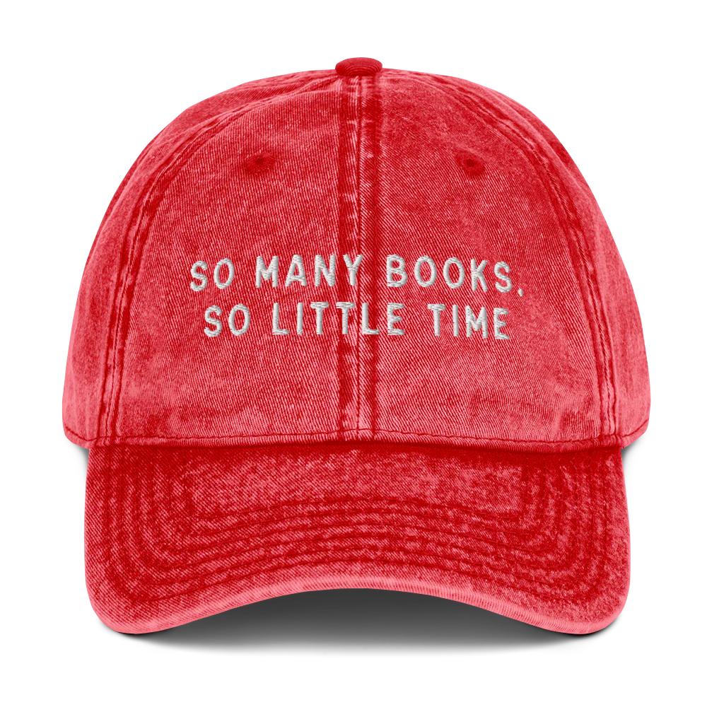 So Many Books, So Little Time Embroidered Vintage Cap - Image 8