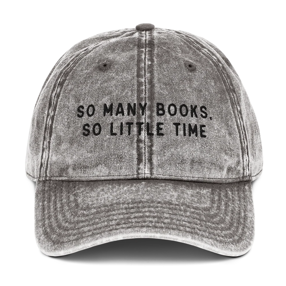 So Many Books, So Little Time Embroidered Vintage Cap - Image 9