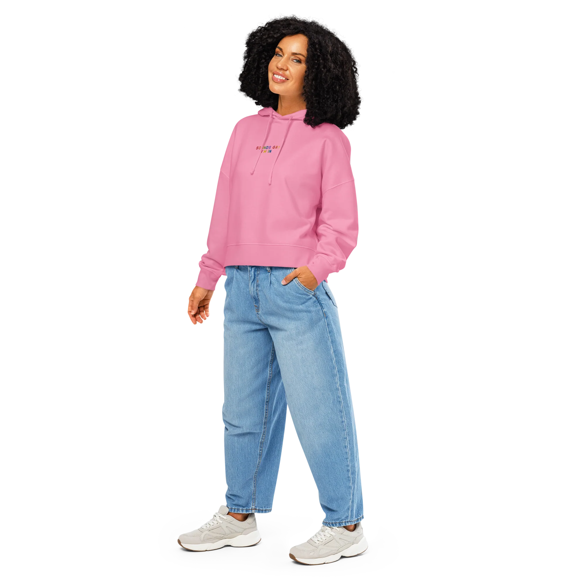 Sounds Gay I'm In Pride Embroidered Women’s Organic Hoodie - Image 6