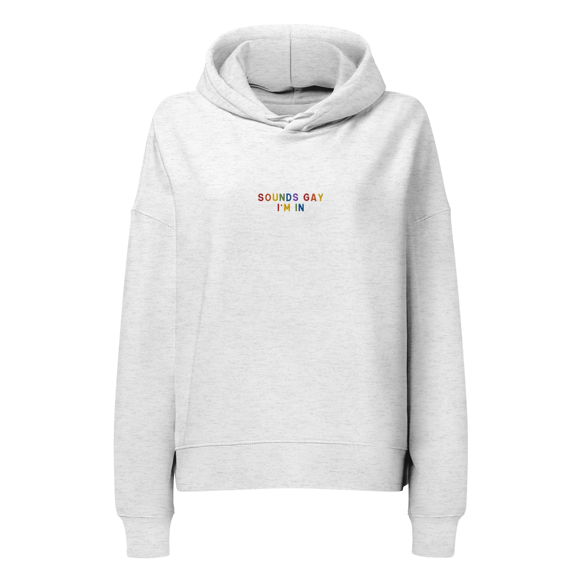 Sounds Gay I'm In Pride Embroidered Women’s Organic Hoodie - Image 9
