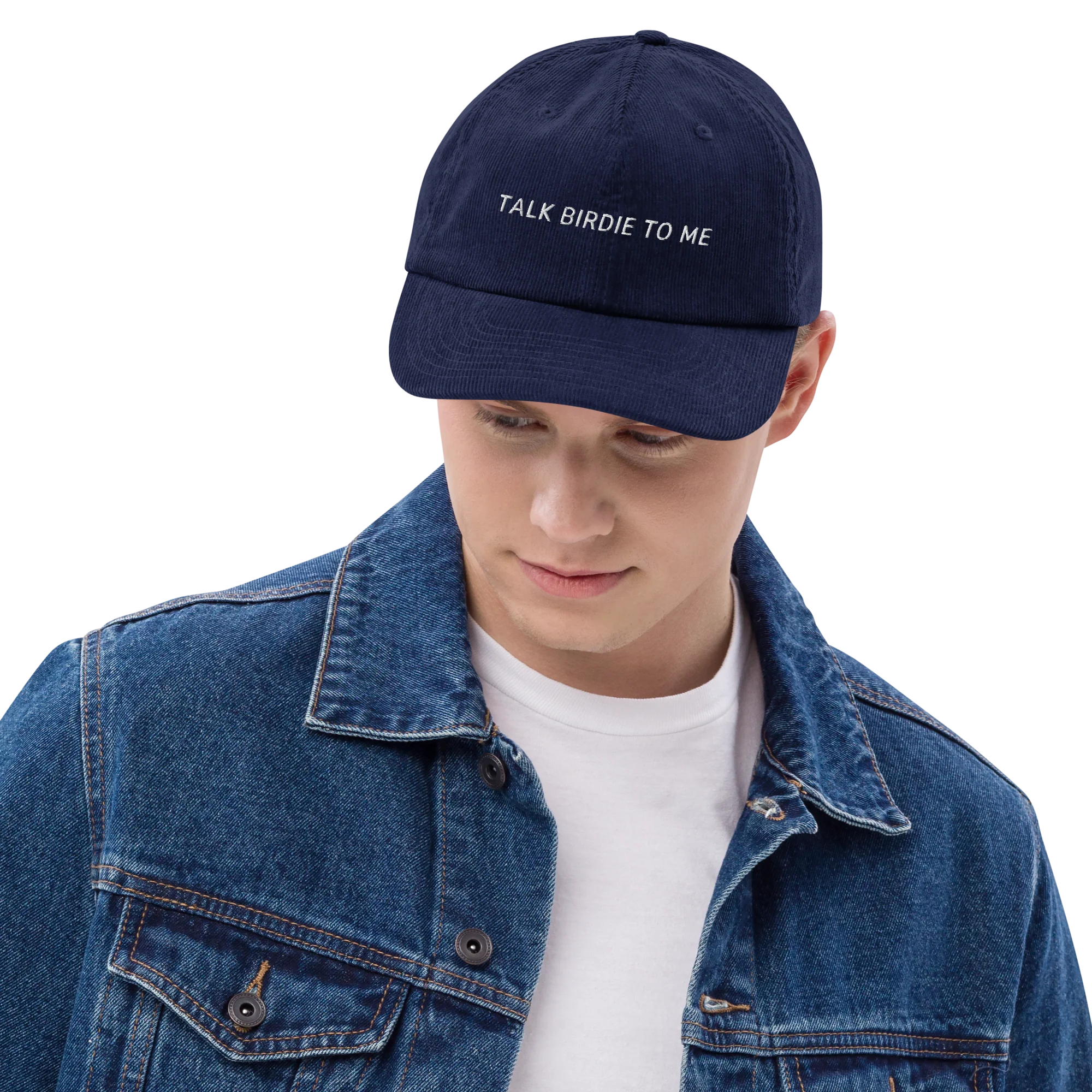 Talk Birdie to Me Funny Golf Embroidered Corduroy Hat - Image 9