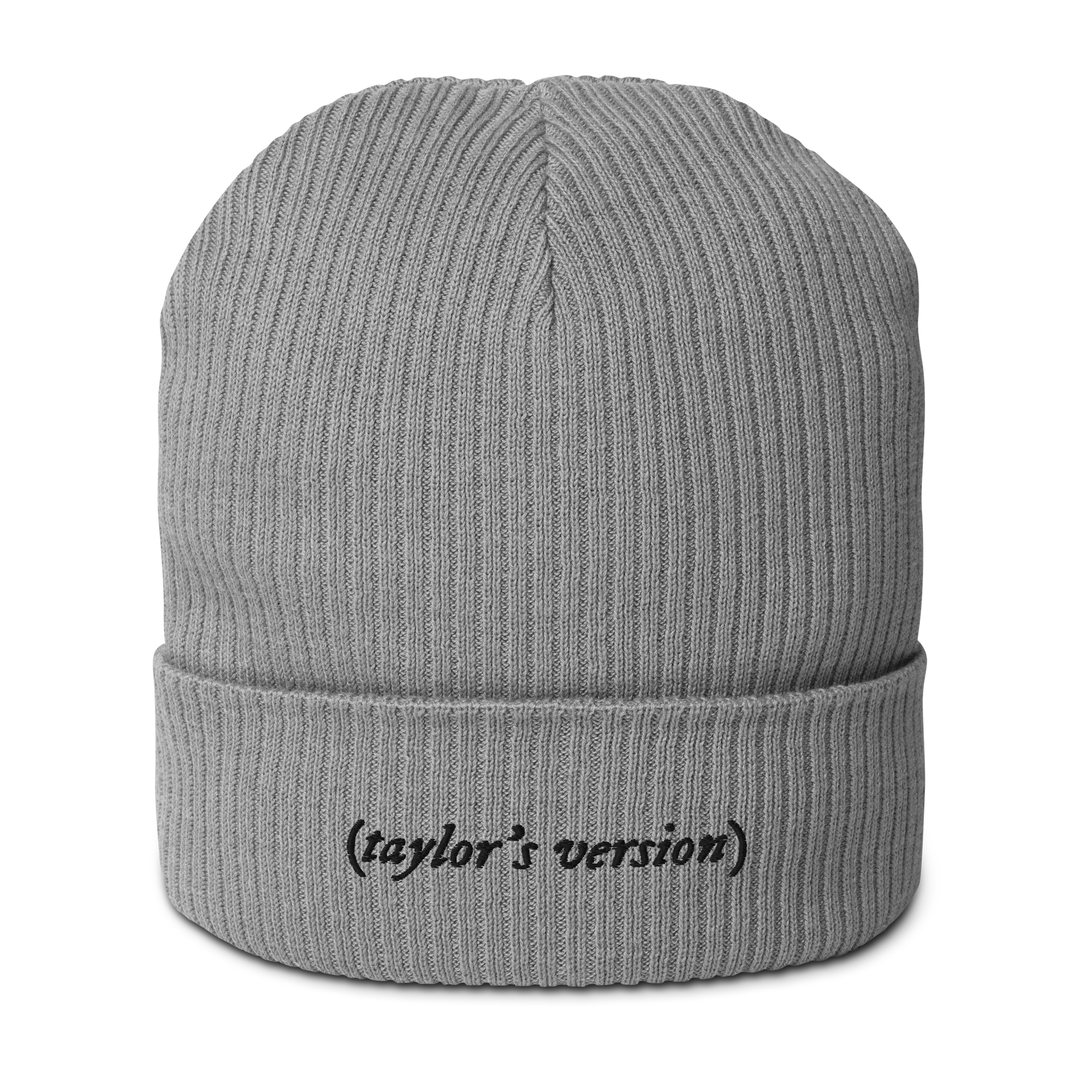 taylor's version Embroidered Organic Ribbed Beanie - Image 4