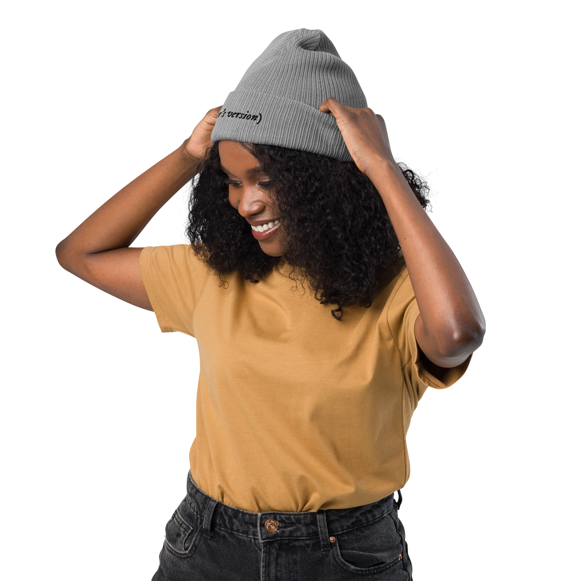 taylor's version Embroidered Organic Ribbed Beanie - Image 5