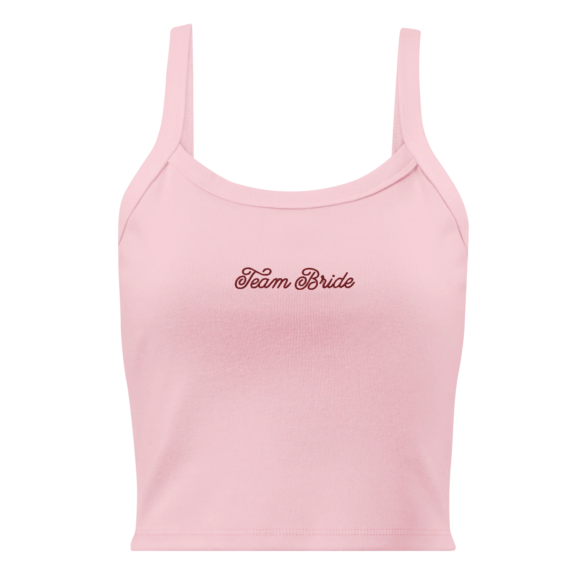 Team Bride Bachelorette Rib Embroidered Tank Top - Image 3