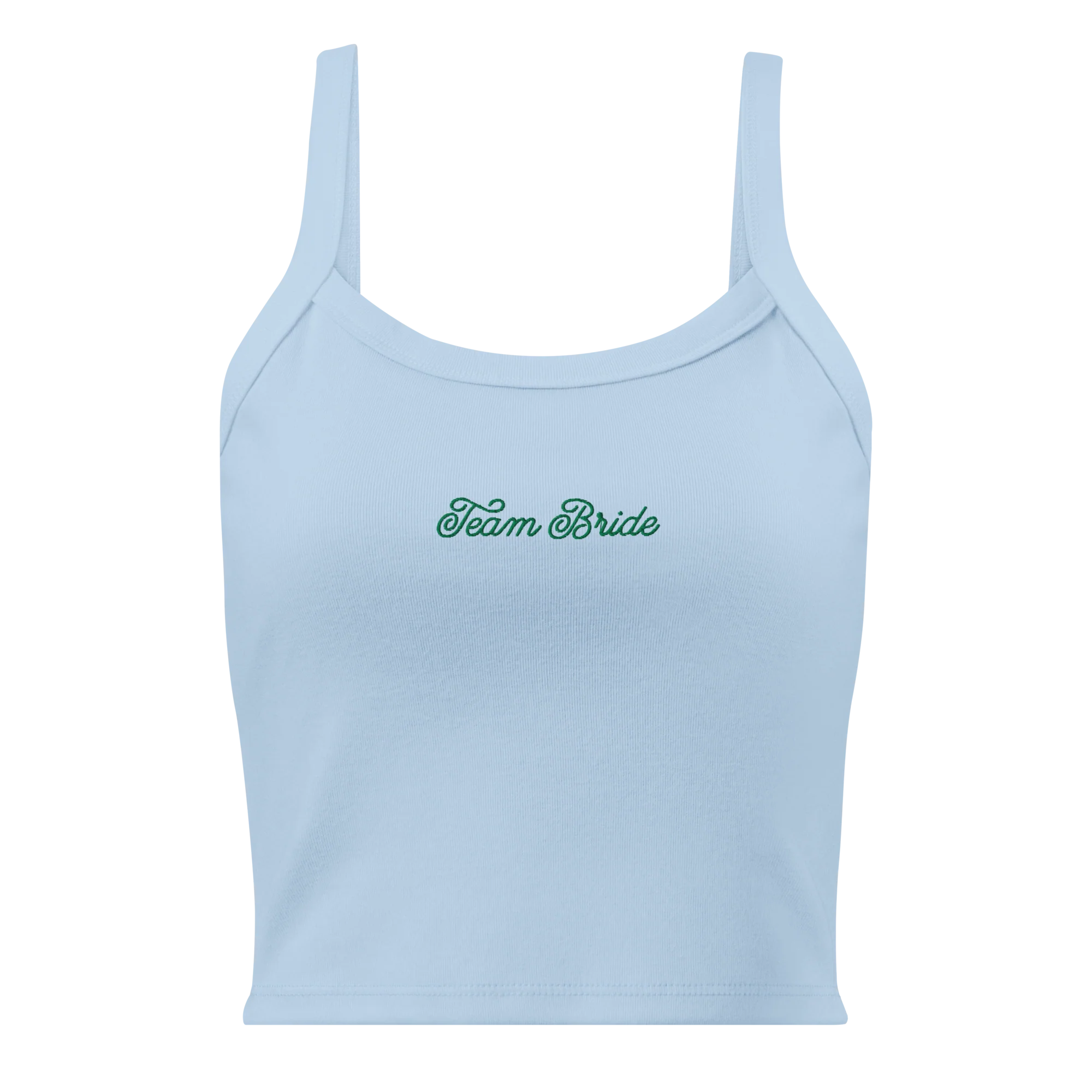 Team Bride Bachelorette Rib Embroidered Tank Top - Image 7