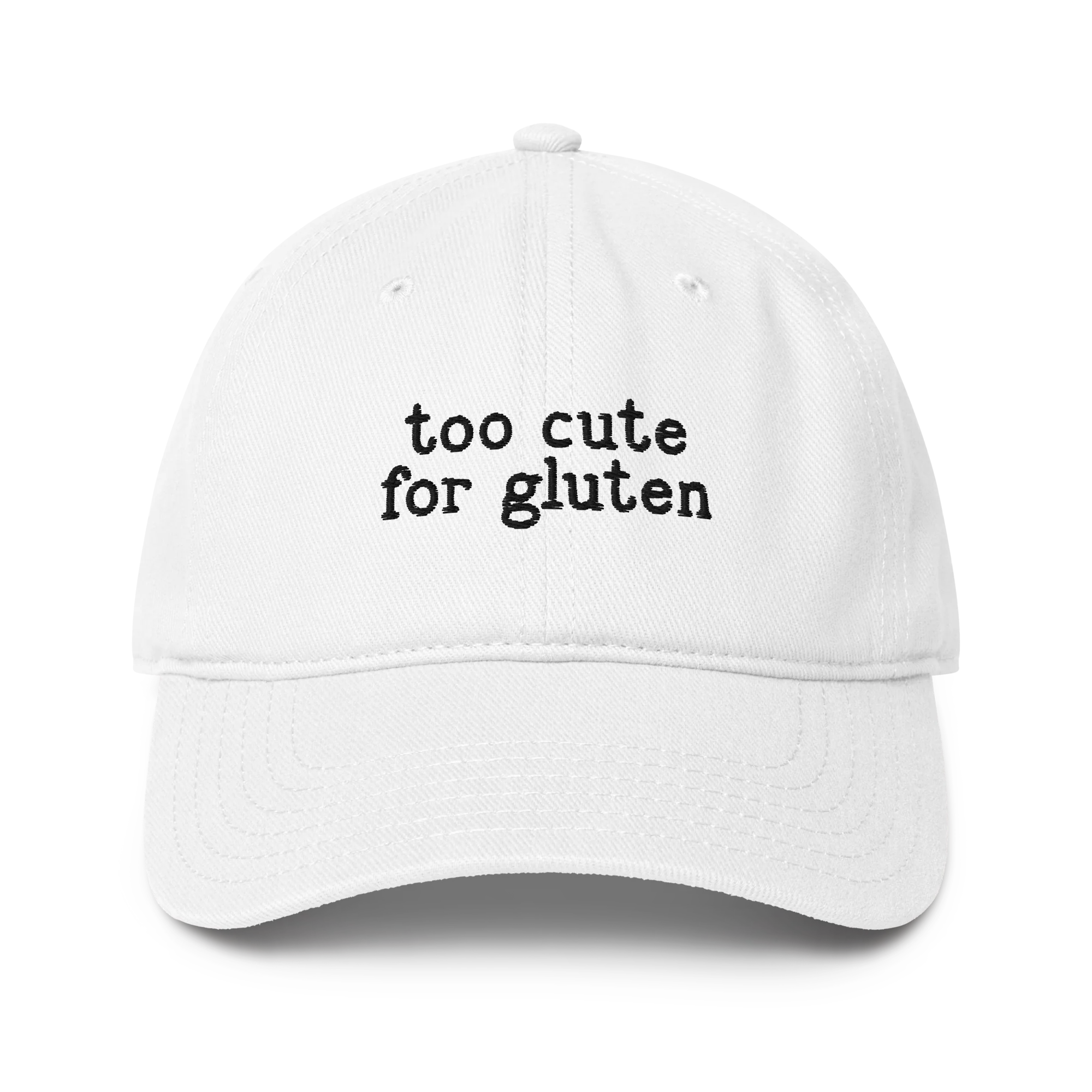 Too Cute for Gluten Embroidered Baseball Cap - Image 3