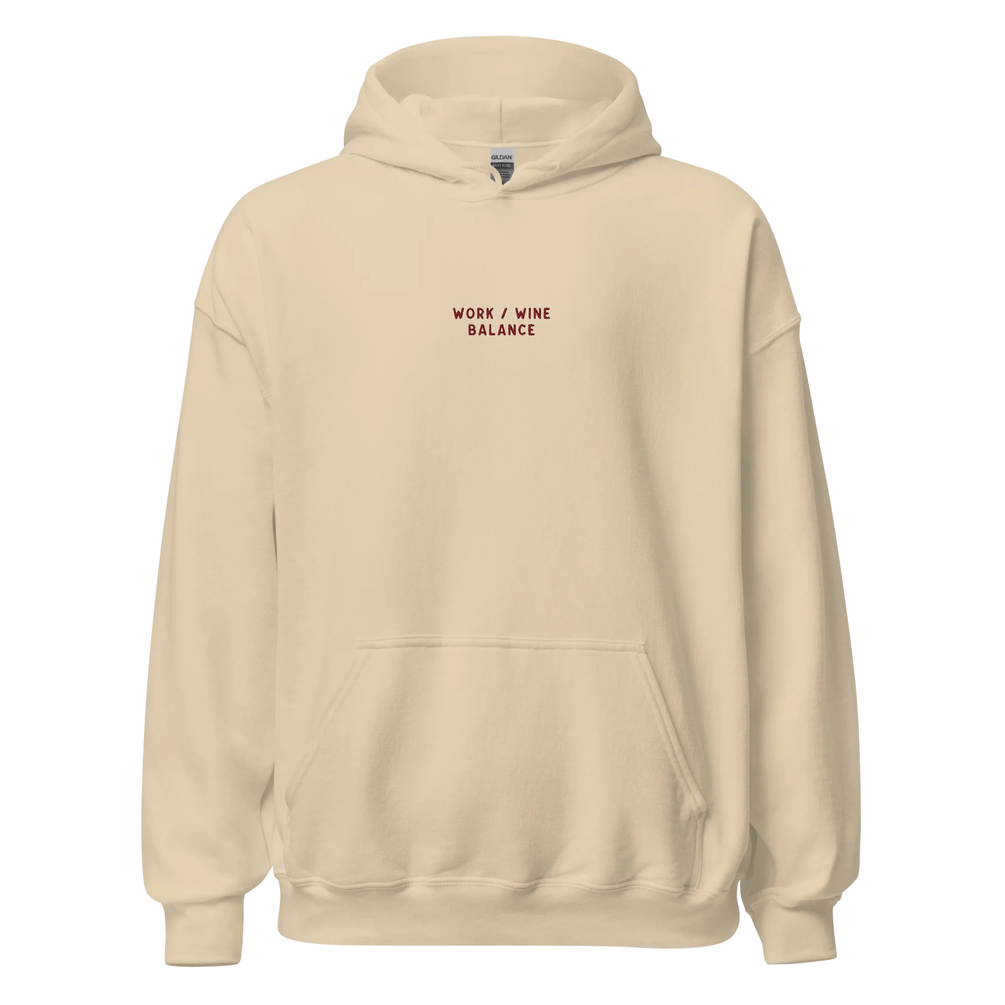 Work / Wine Balance Embroidered Hoodie - Image 7