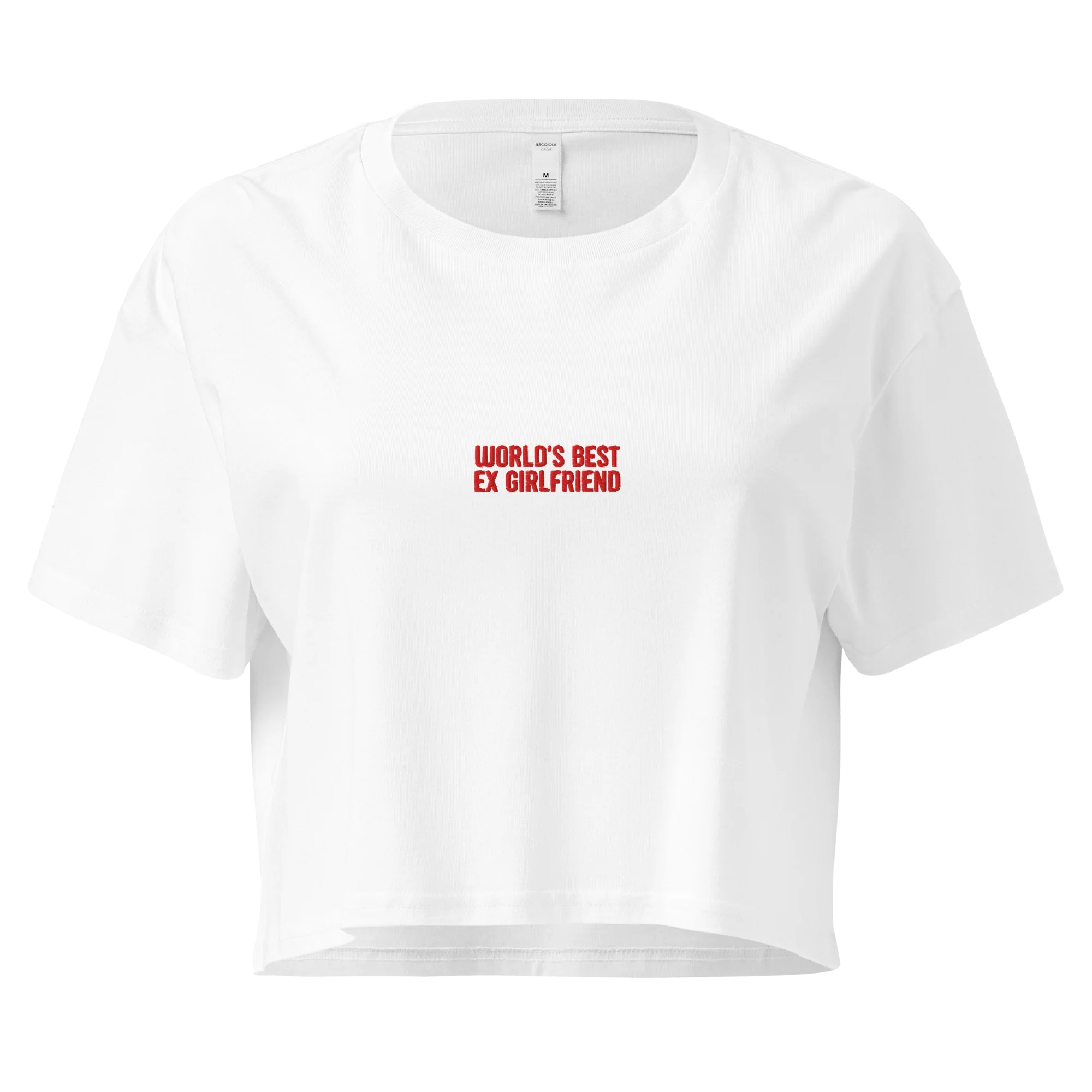World's Best Ex-Girlfriend Embroidered Crop Tee